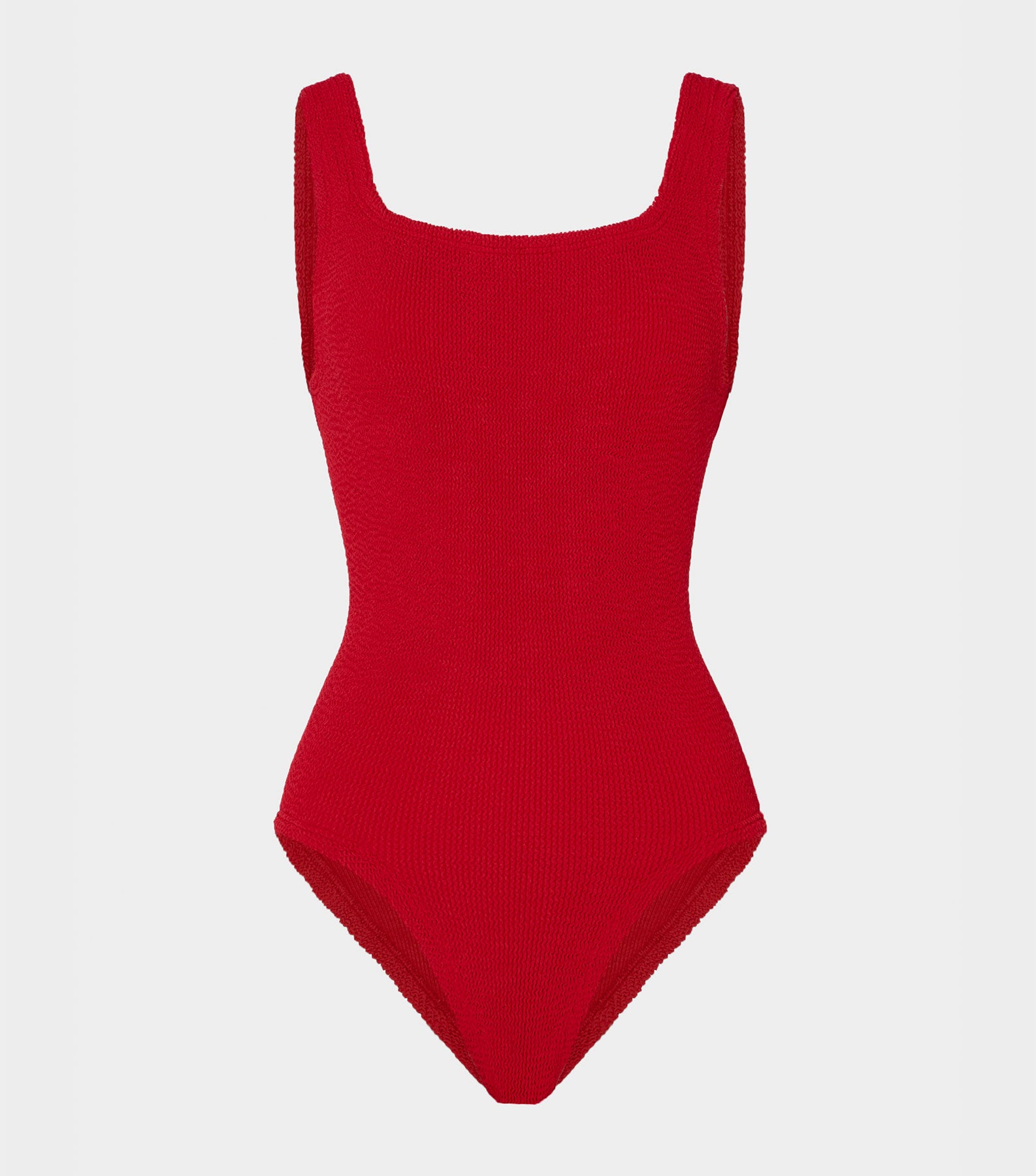 HUNZA G Coverage Square Neck Swim   Red