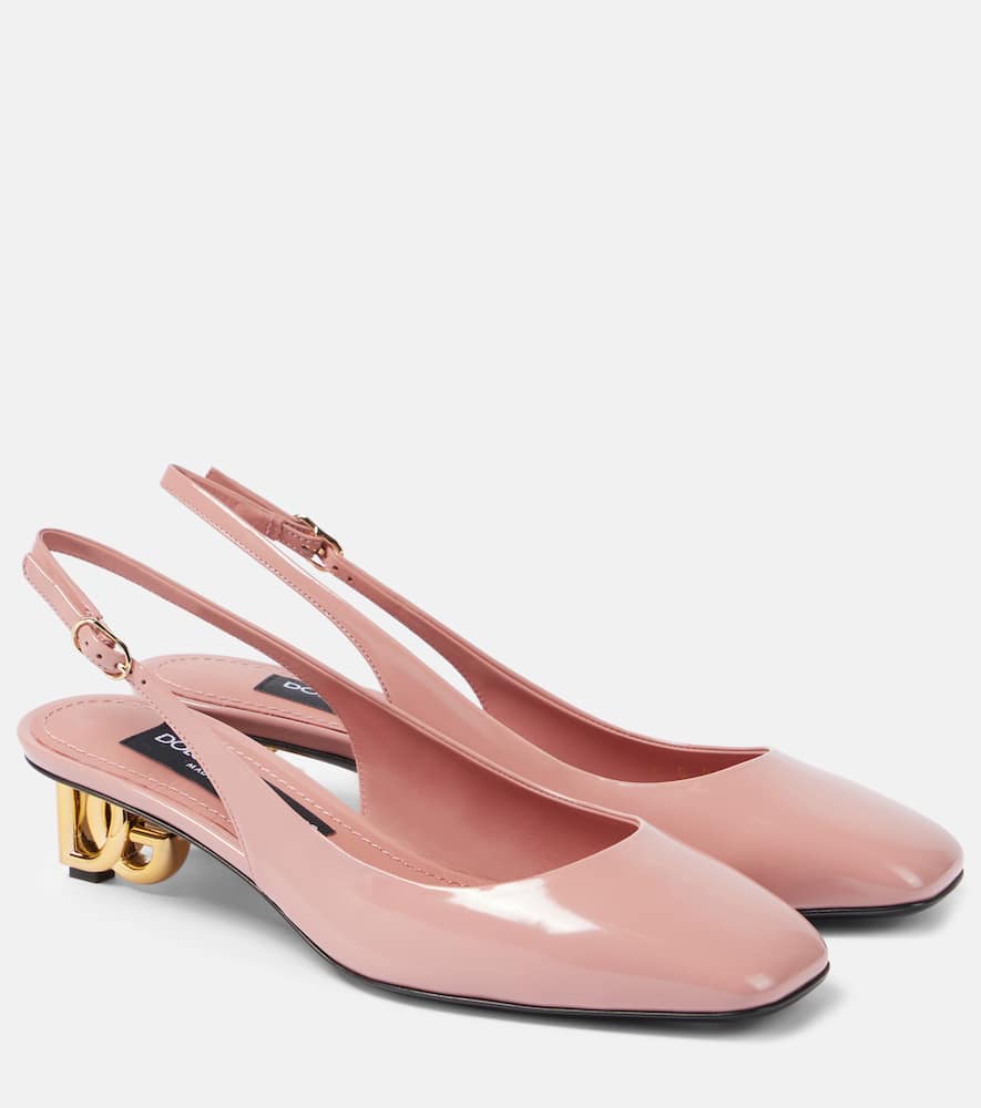 Dolce&Gabbana Jackie 40 patent leather slingback pumps