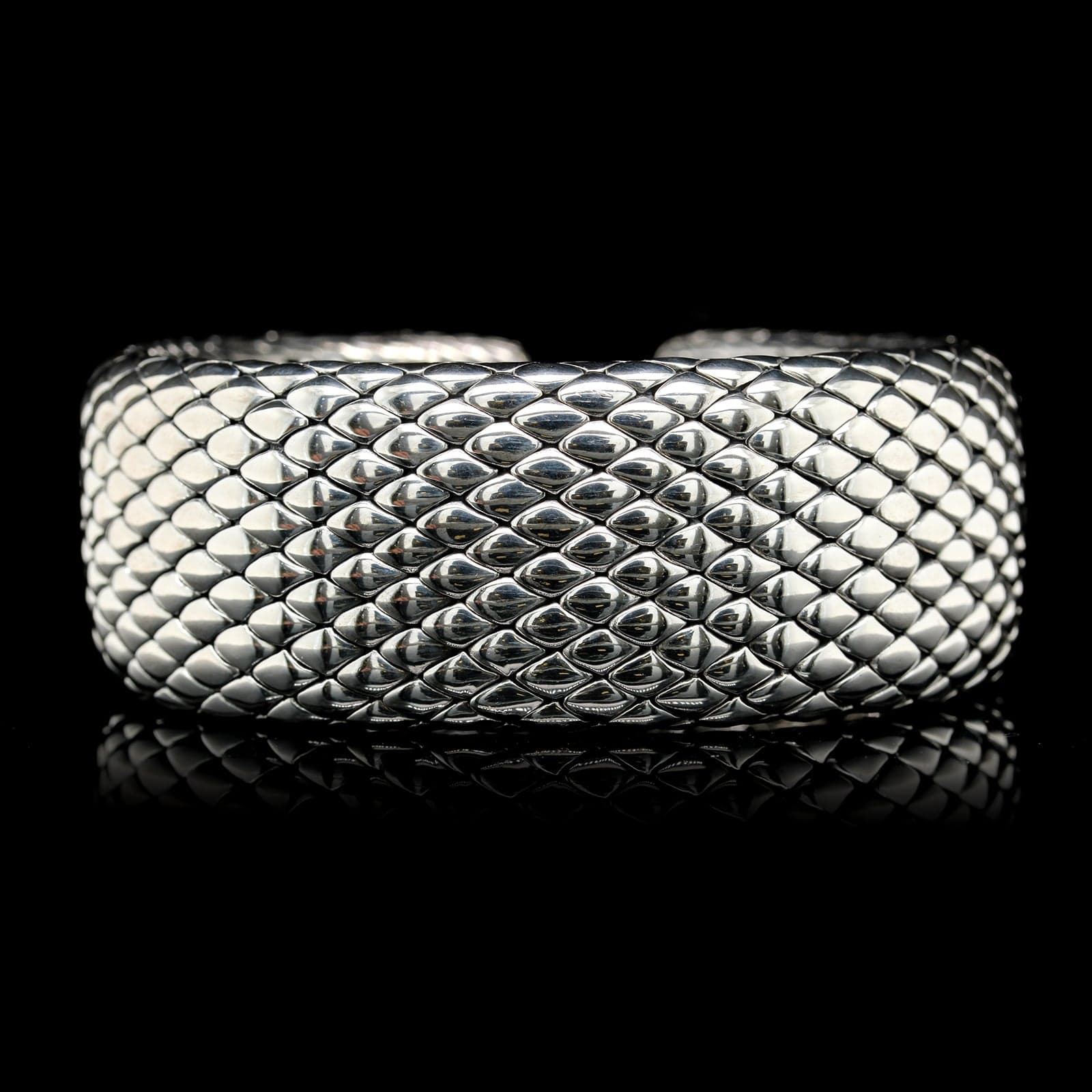 ESTATE JOHN HARDY John Hardy Sterling Silver Estate Flexible Cuff Bracelet