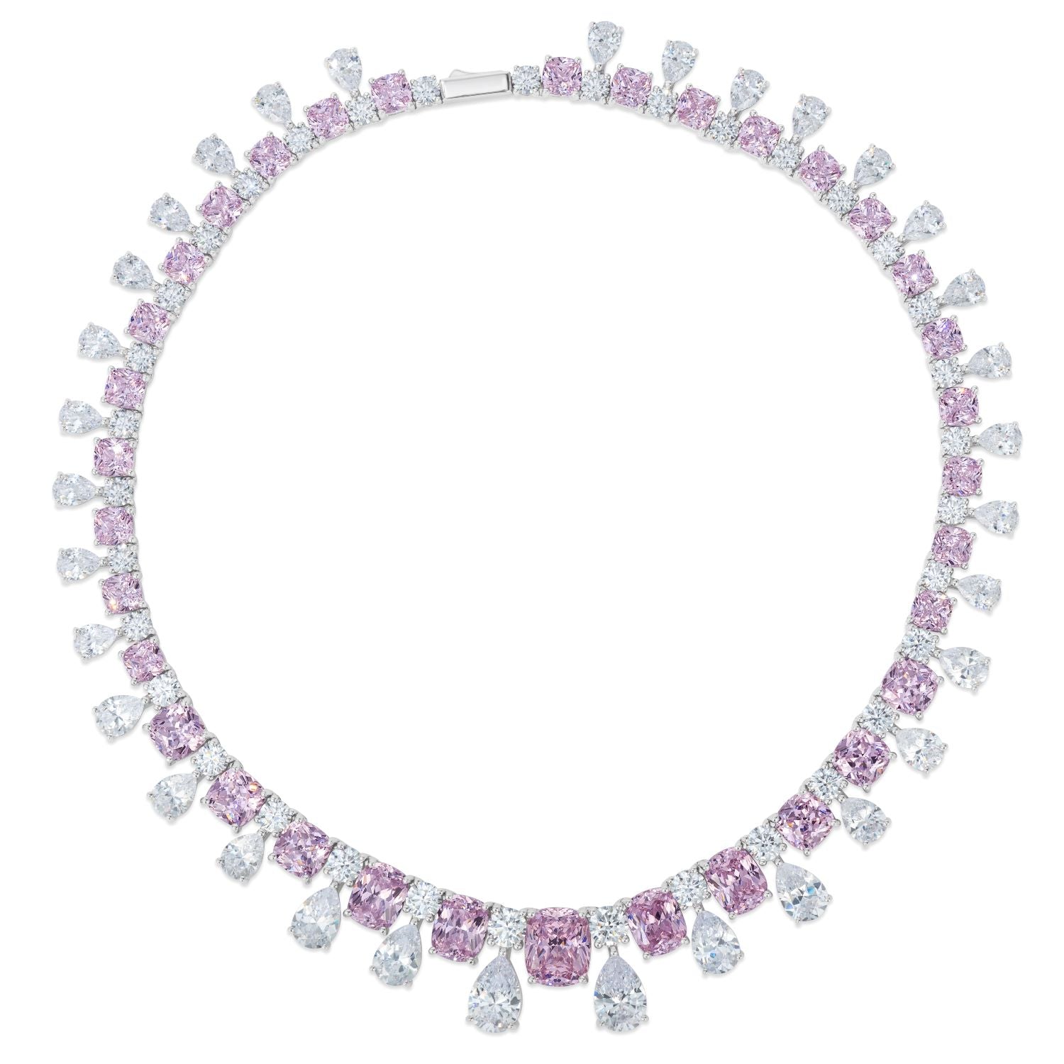 ANNA ZUCKERMAN Envy Statement Necklace Argyle Pink