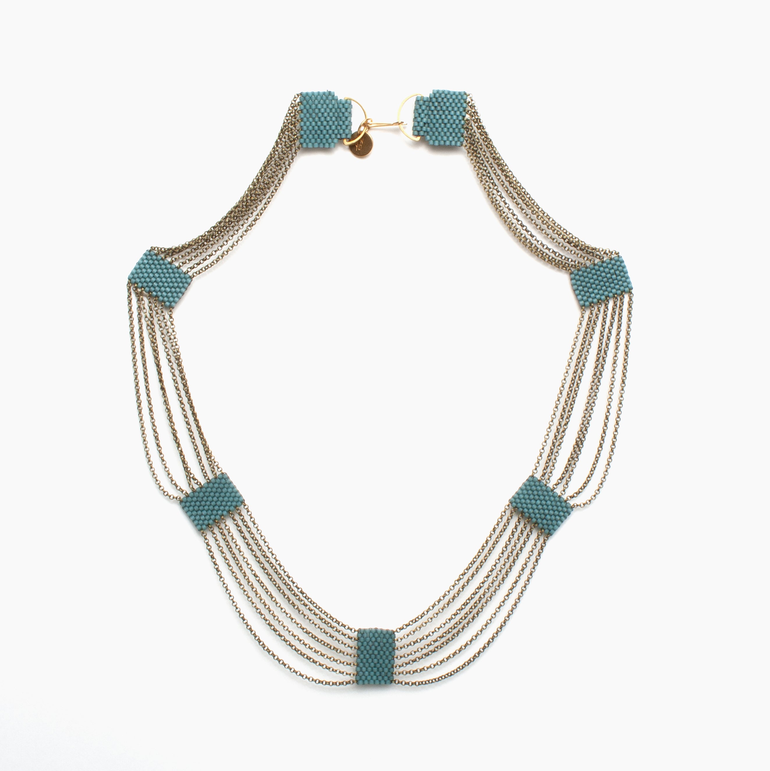 A NOD TO DESIGN Eternity Necklace in Shale Blue