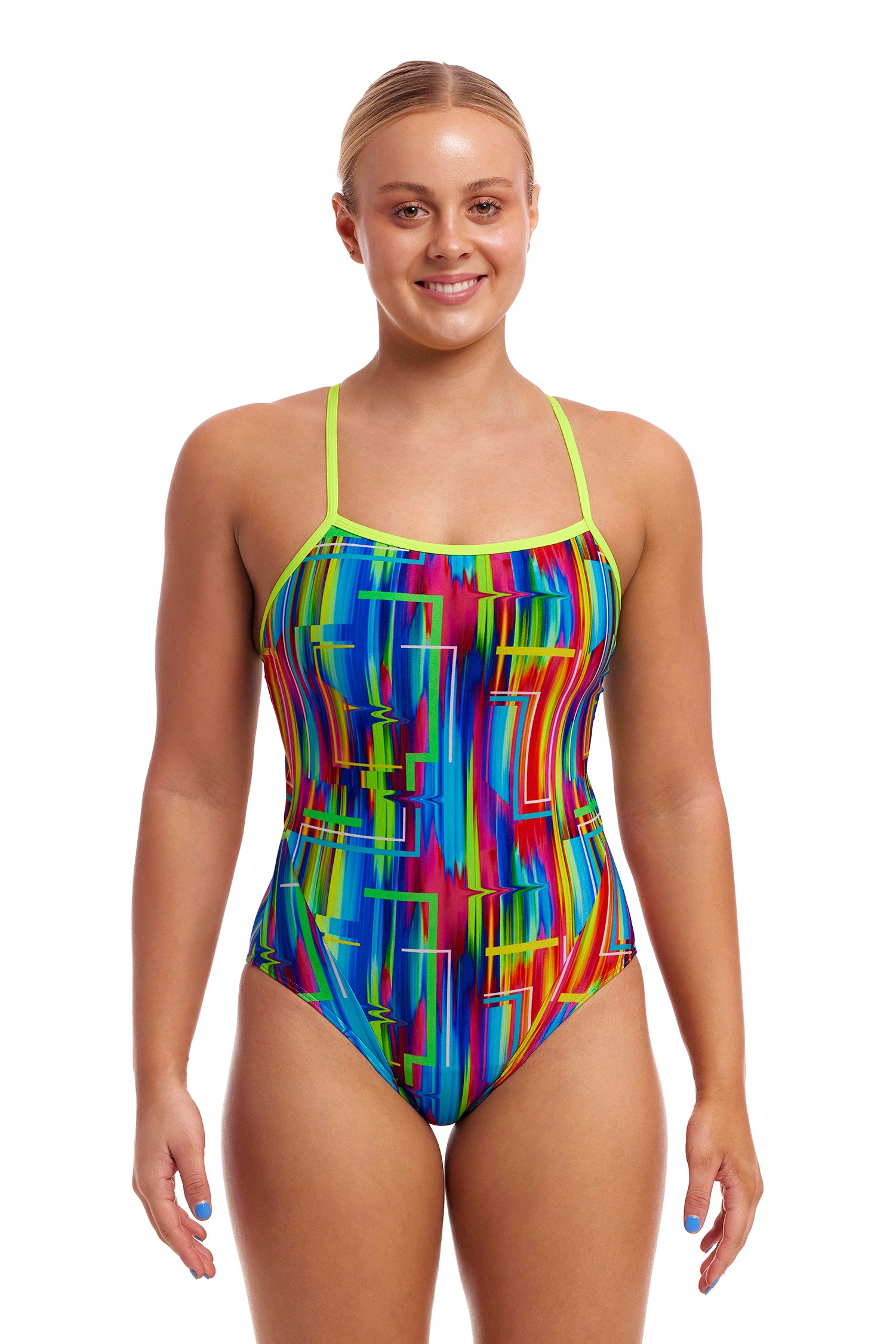 GB SWIMWEAR NEW STYLE! Funkita Ladies Single Strap Secure One Piece The Glitch