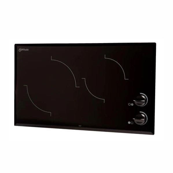 Attwood Whale G2247 5200TC Gourmet 2 Burner Blk Glass 240V Electric Stove Top