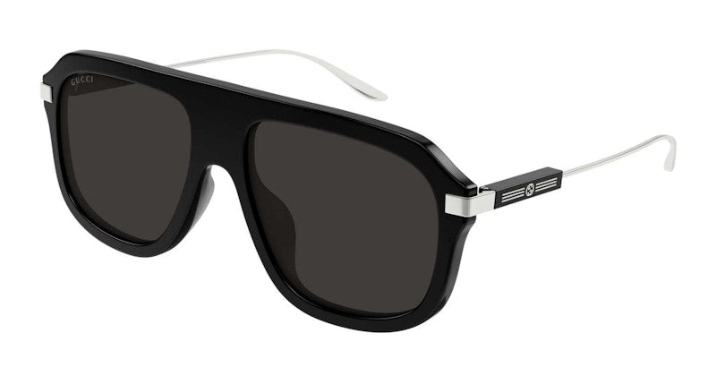 Gucci Acetate Aviator Frame Sunglasses Black Grey