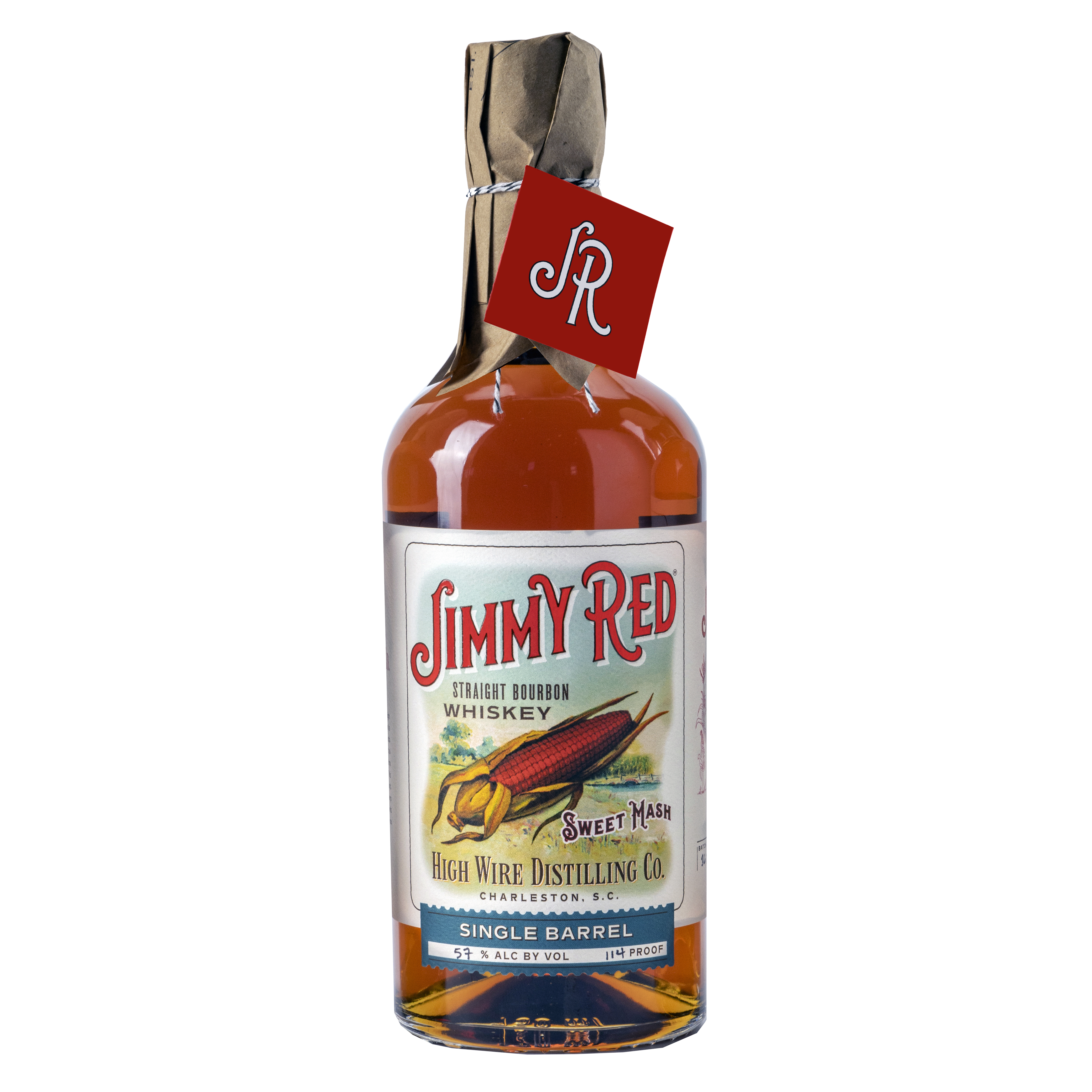 HIGH WIRE DISTILLING Jimmy Red Bourbon Whiskey Single Barrel 803   Presale