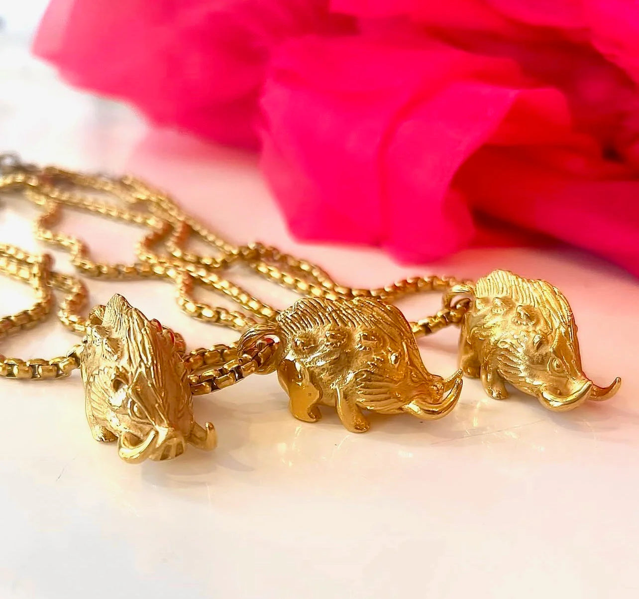Gina Carmen Gold Razorback Necklace