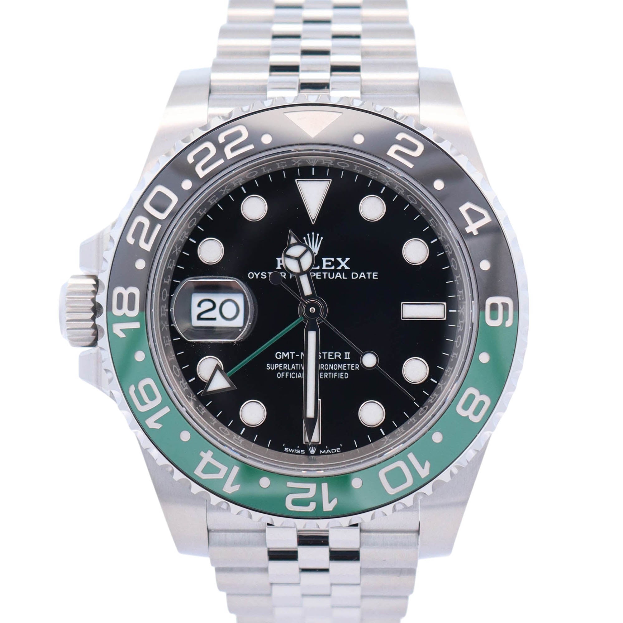 HAPPY JEWELERS Rolex GMT Master II 40mm Black Dial Watch Ref# 126720VTNR