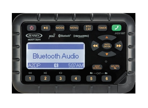 Jensen JHD916BT AM FM WB Bluetooth SiriusXM Ready Weatherproof MINI Radio