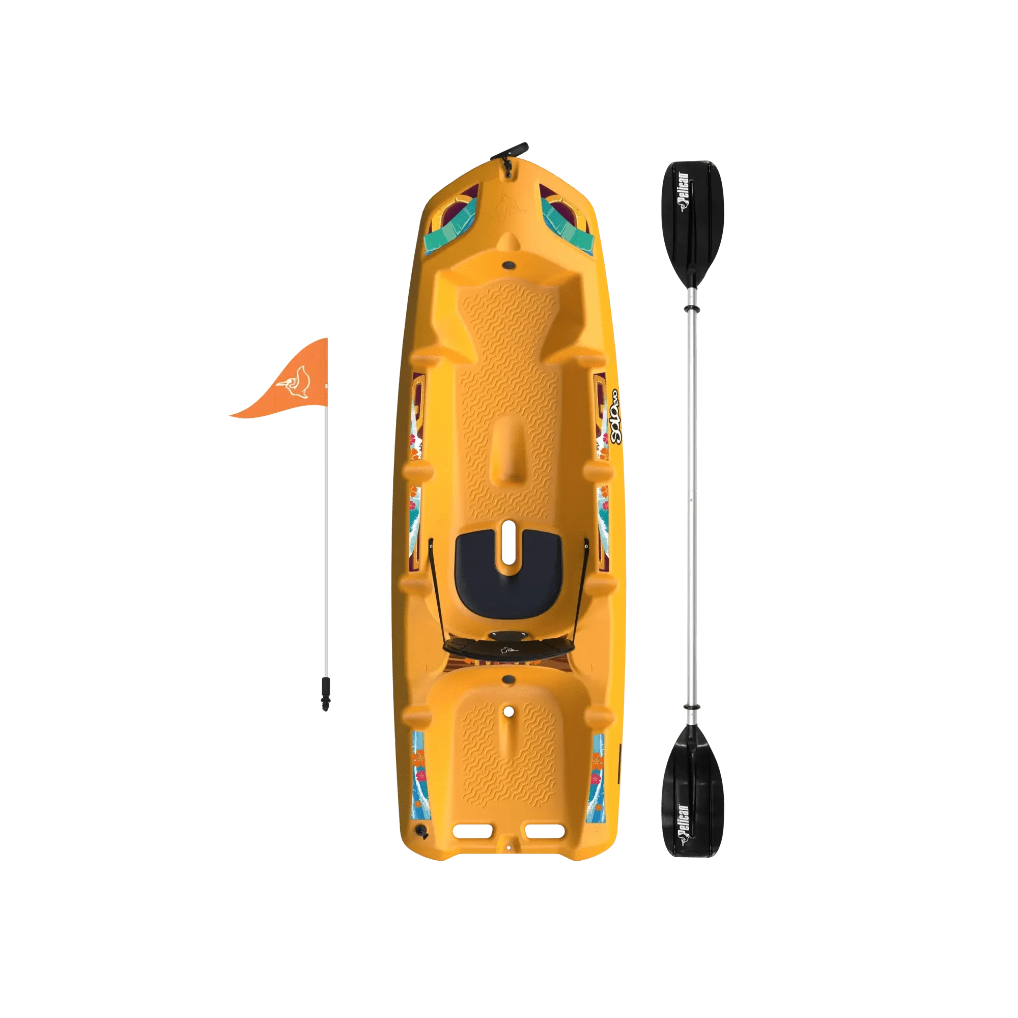 CONFLUENCE Pelican SOLO EVO DLX Kids Kayak with Paddle and Decals