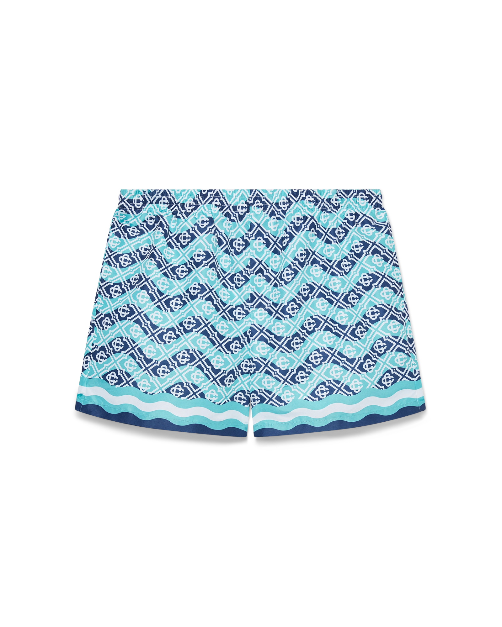 MS25 TR 032 04 EX BEACH CLUB Monogram Wave Swim Shorts