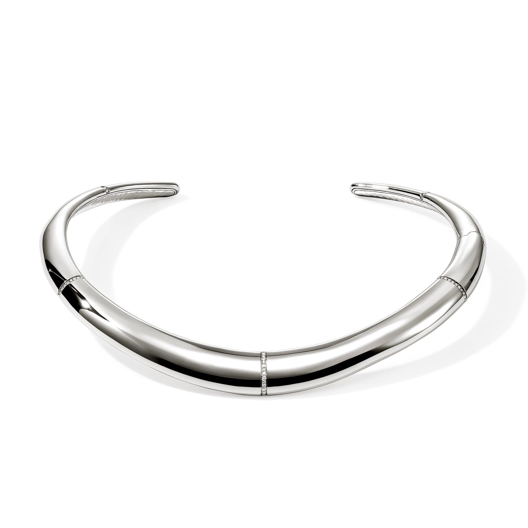 JOHN HARDY AC x JH Collar Necklace  Sterling Silver  Diamonds NBP988712DI