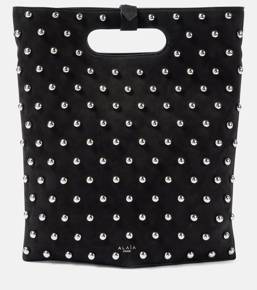 Alaia Folded embellished suede tote bag