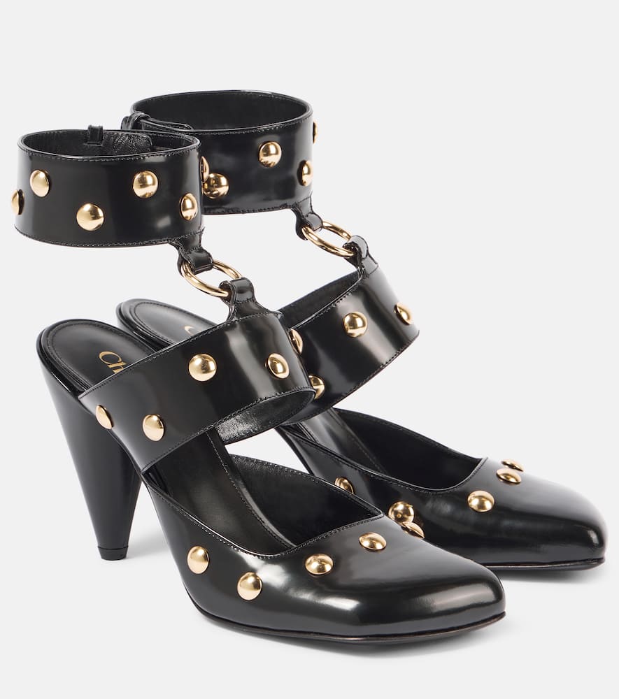 Chloe Jade studded leather pumps