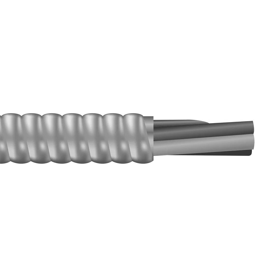 NASSAU NATIONAL CABLE 1000' 8/3 Stranded Metal Clad MC Copper Conductor W/G 600V Aluminum Armored Cable
