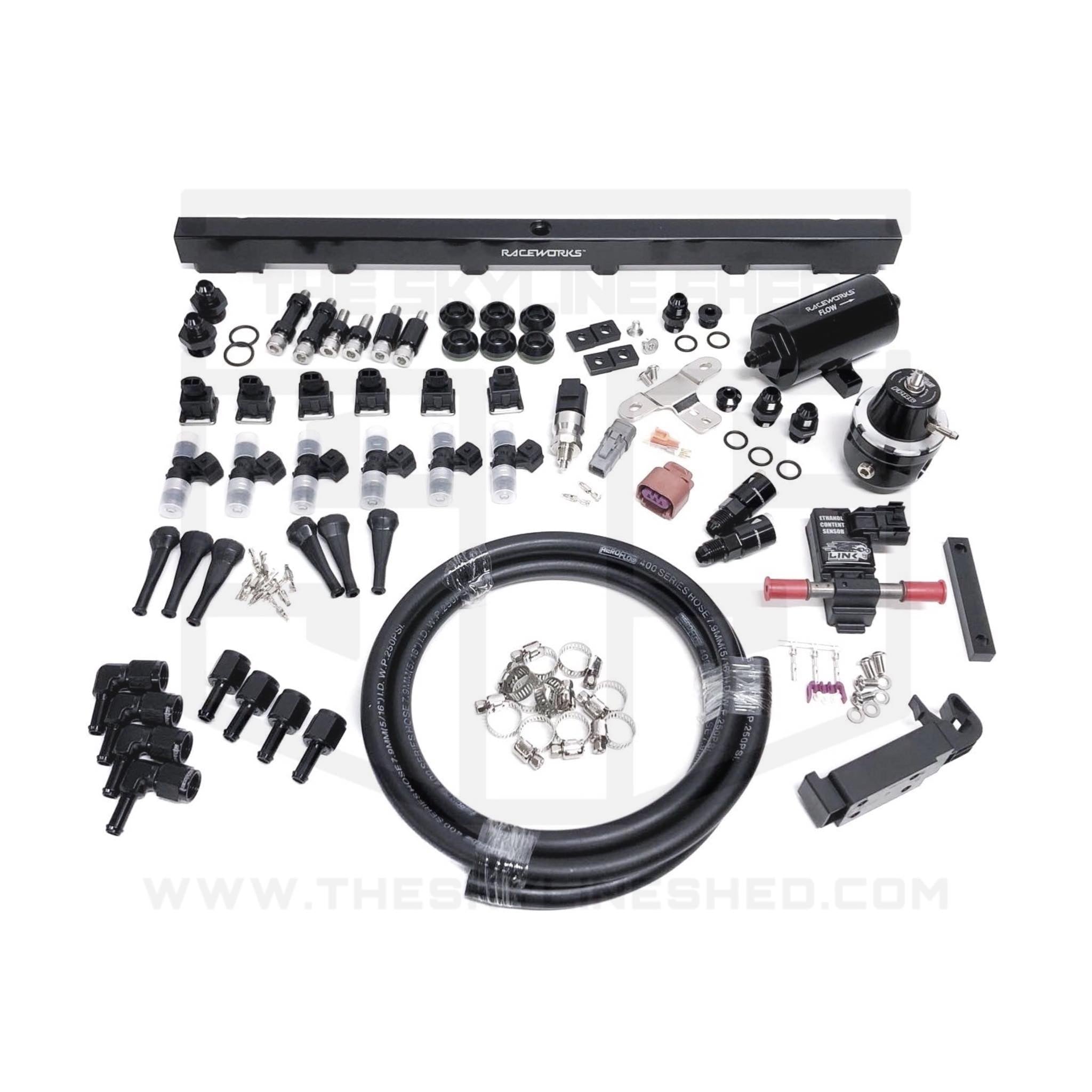 THE SKYLINE SHED PTY LTD The Skyline Shed   RB26DETT Custom 5/16" E85 Engine Bay Fuel Kit
