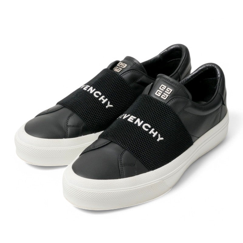 GIVENCHY sneakers DN0252 leather black City Sports Sneakers with Brand Logo Band mens 42 Used Authentic
