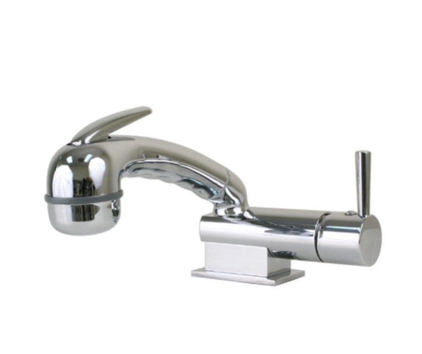Mini Compact Combo Chrome Shower Fixture w/ 5' Chrome Flex Hose Scandvik 14414