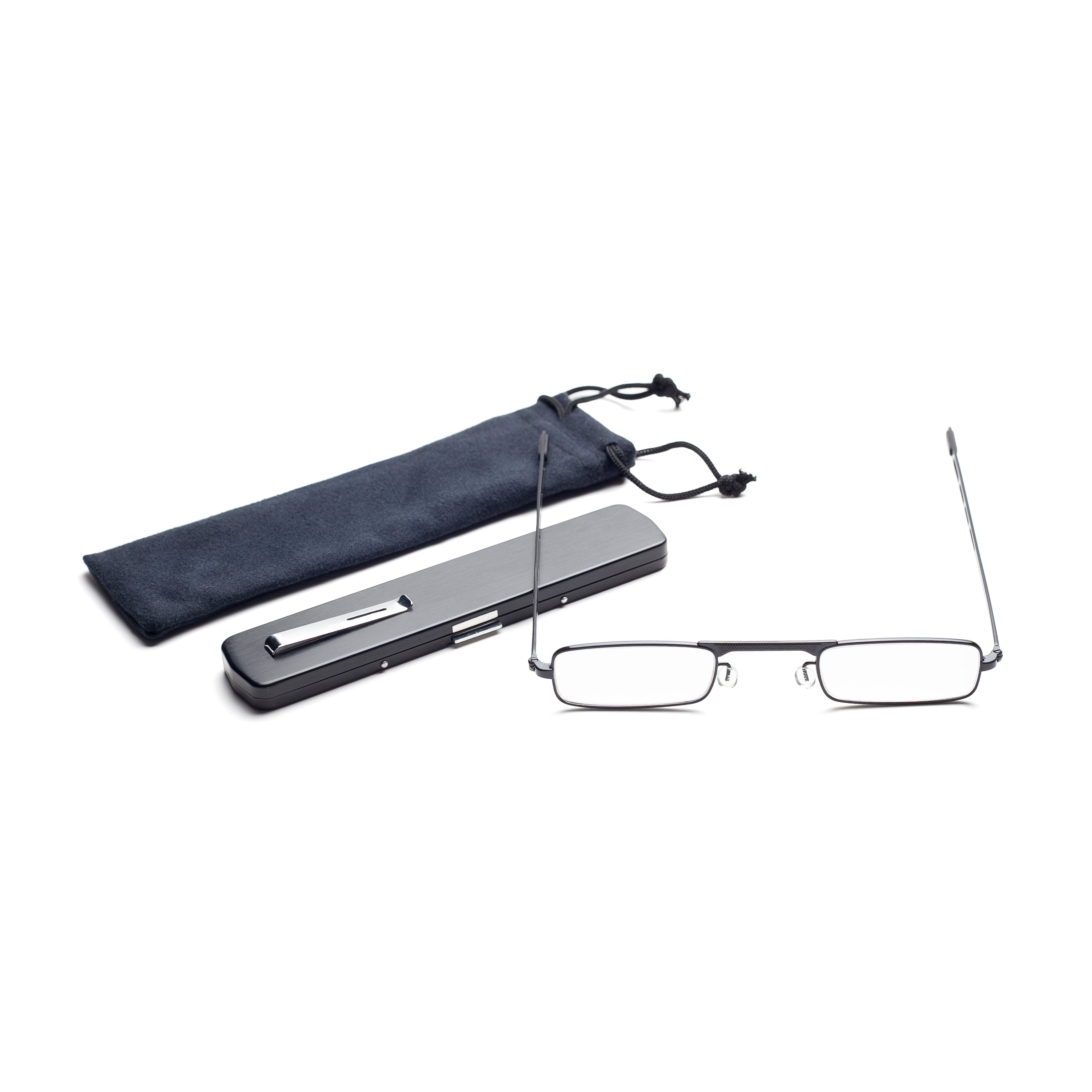 READINGGLASSWORLD Slender Eyes 2.0 Compact Reader and Phone Stand in Black, Gold or Gunmetal