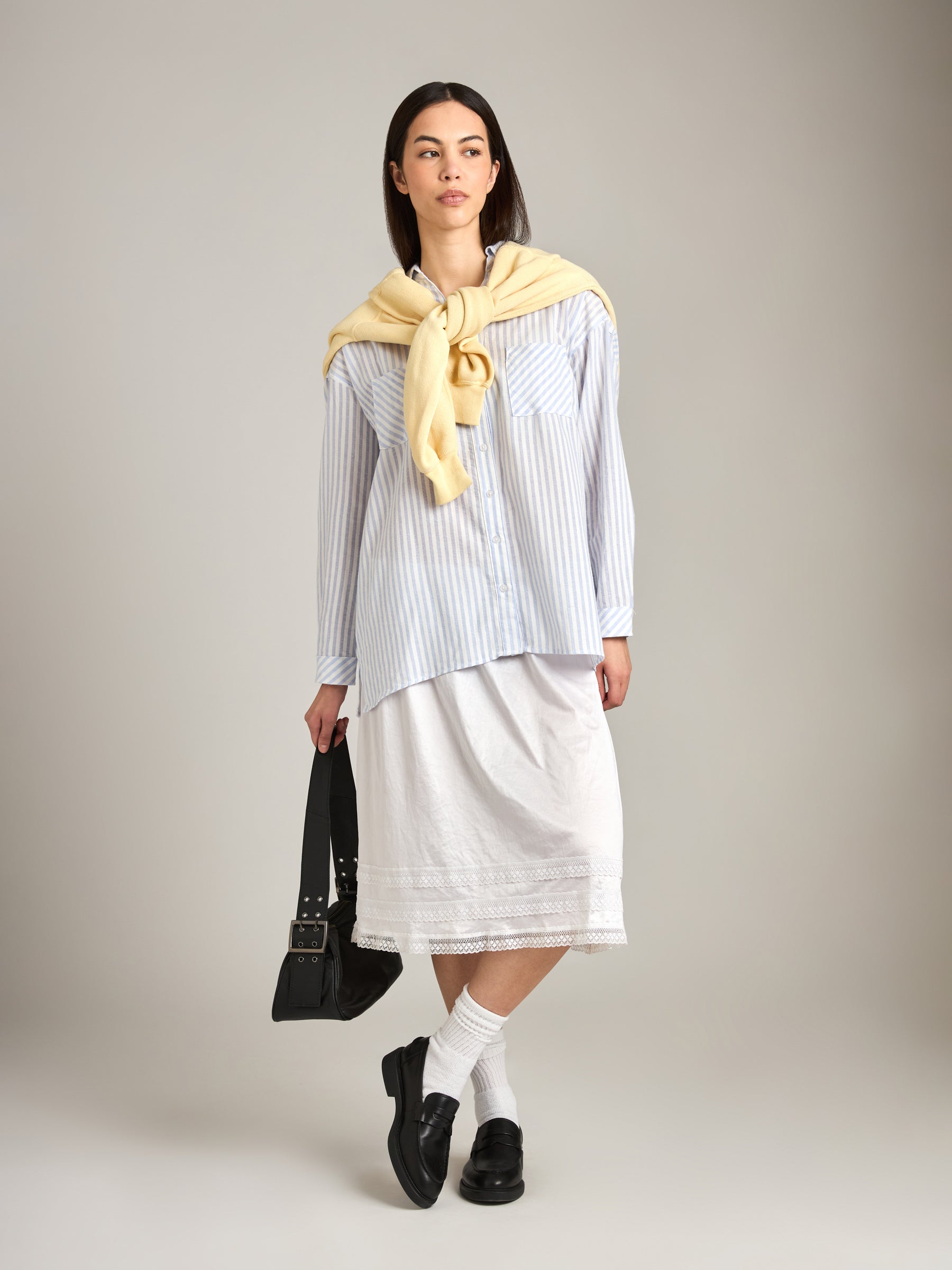 LOVEFINN Stripe Button Down Shirt