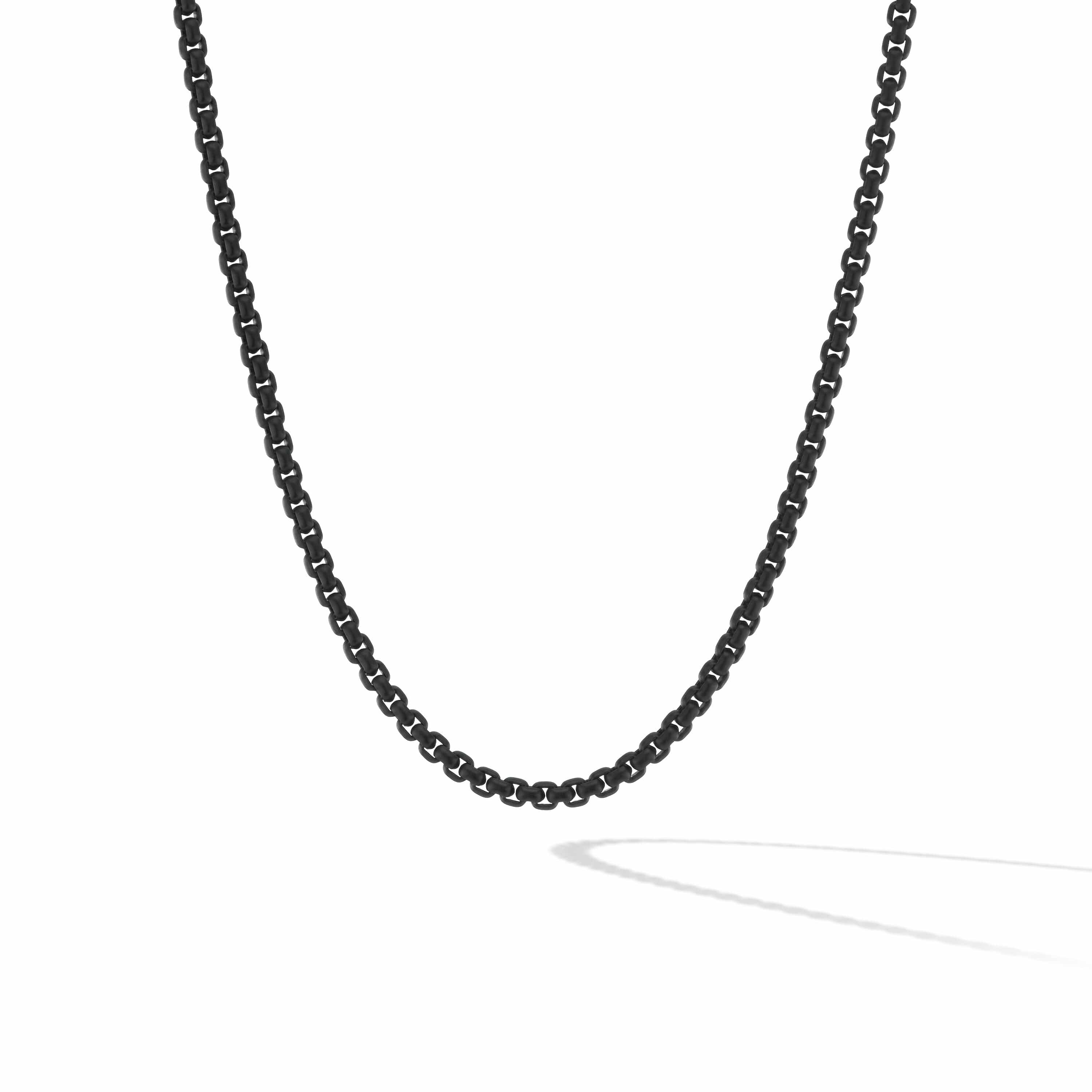 DAVID YURMAN DY Bel Aire Box Chain Necklace in Black with 14K Yellow Gold Accent