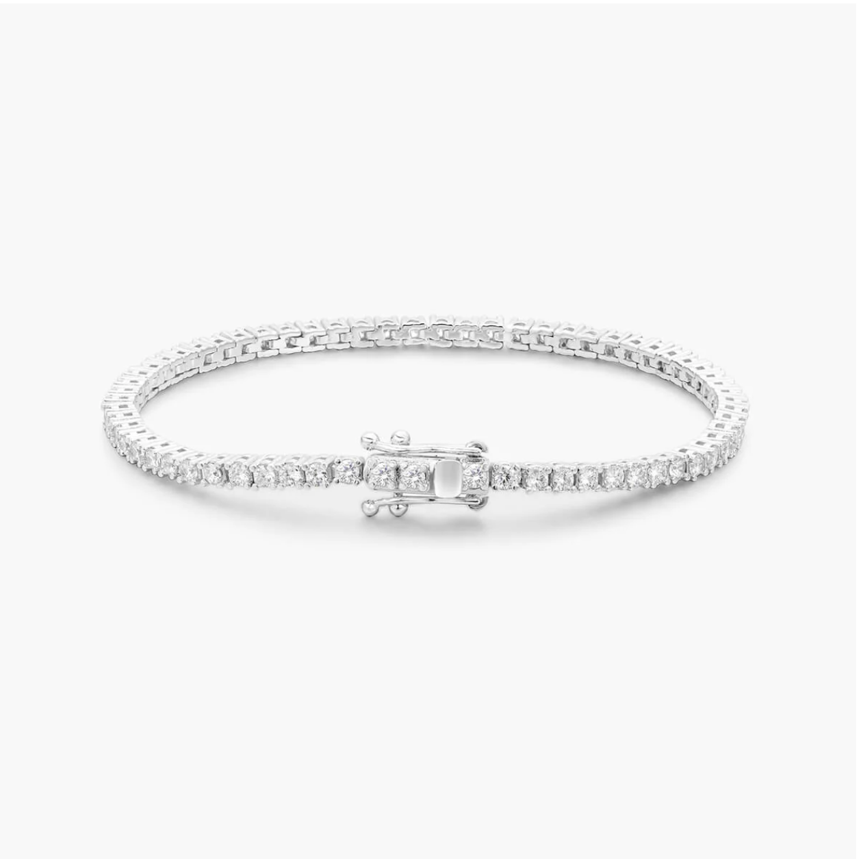 CORACE COLLECTION 2mm Silver Tennis Bracelet