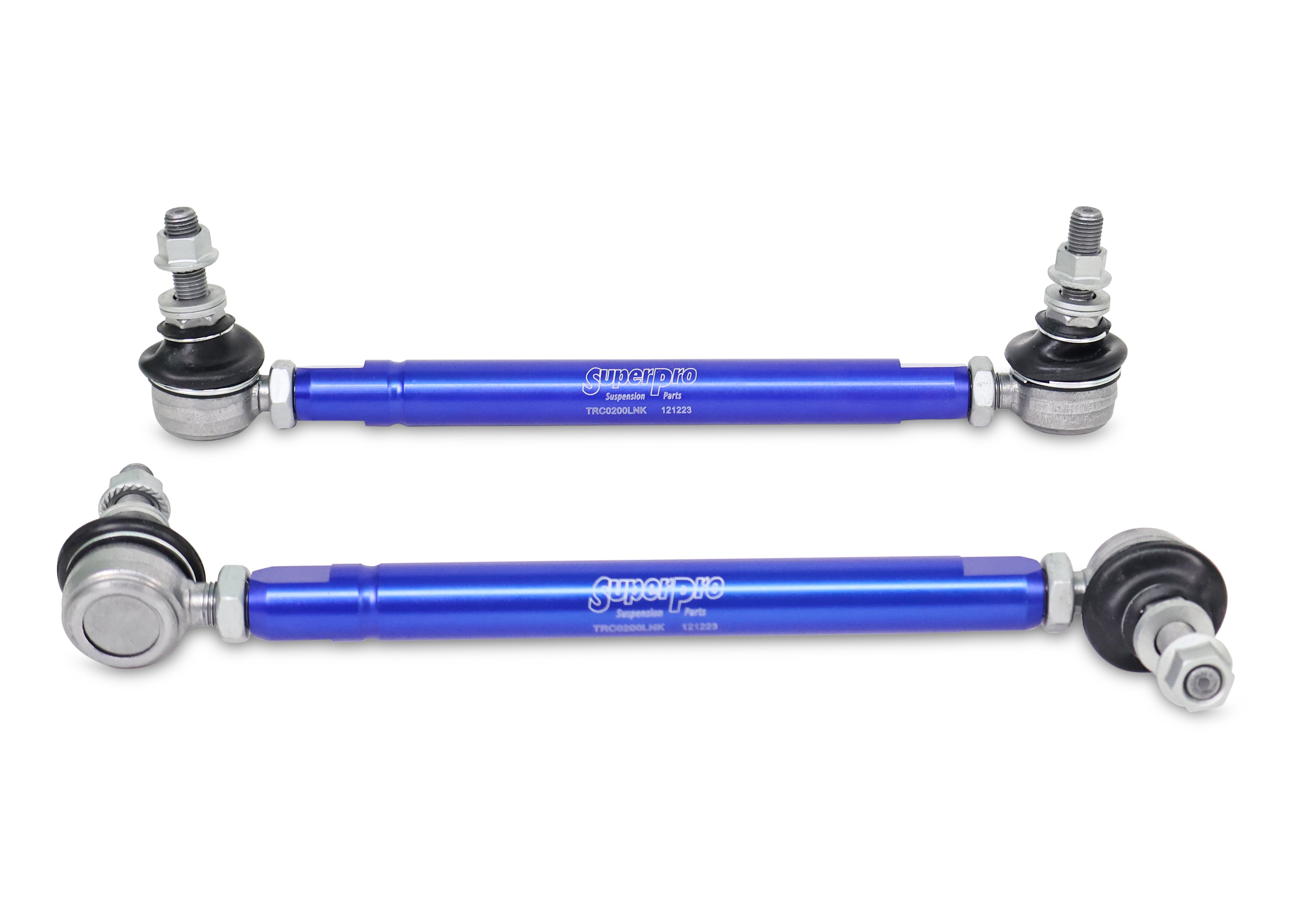 SUPERPRO ROLL CONTROL Front Sway Bar Link Kit   Heavy Duty Adjustable (254mm 305mm Length, 10mm Studs)