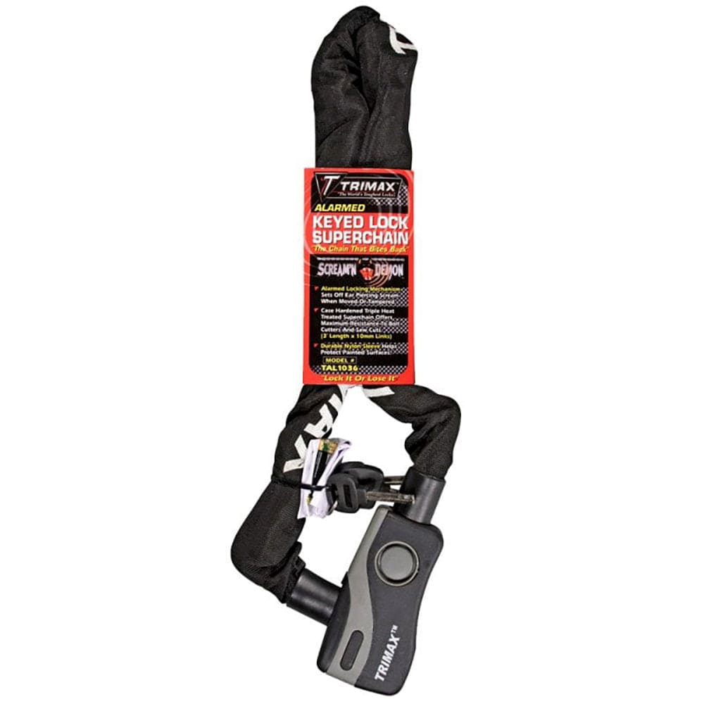 Trimax TAL1036 Alarm Lock & THEX Super Chain   10MM Links x 36"