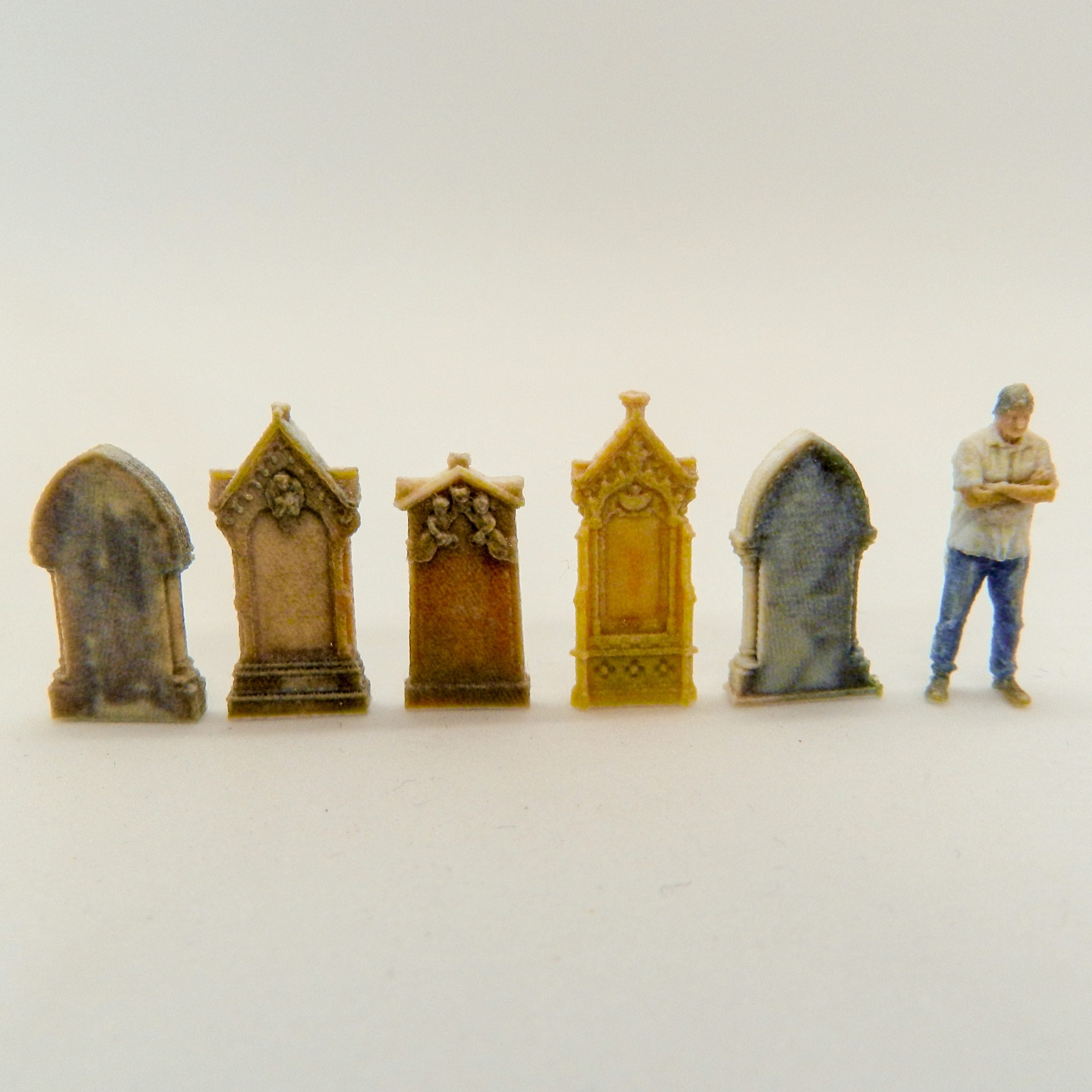 WESTEDGE 3D Headstones   WE3D H3N   Pack 3 (N Scale)