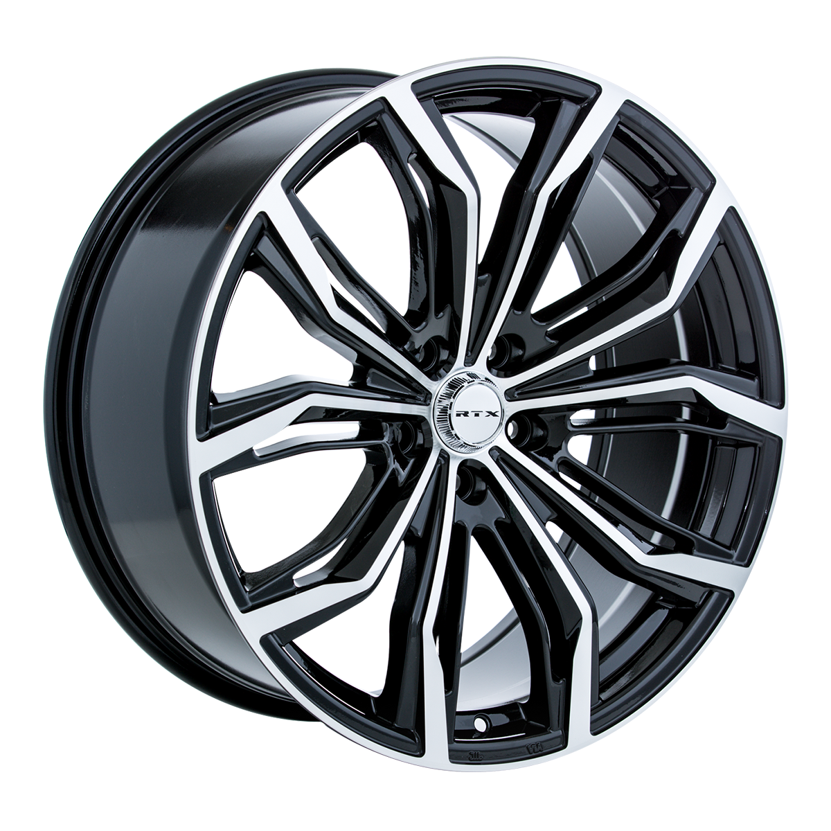 RTXWHEELS 17x7.5 Alloy Wheel   RTX Black Widow 081925 Black Machined , with 5x114.3 Bolt Pattern , 42.0 Offset , 73.1 HubBore