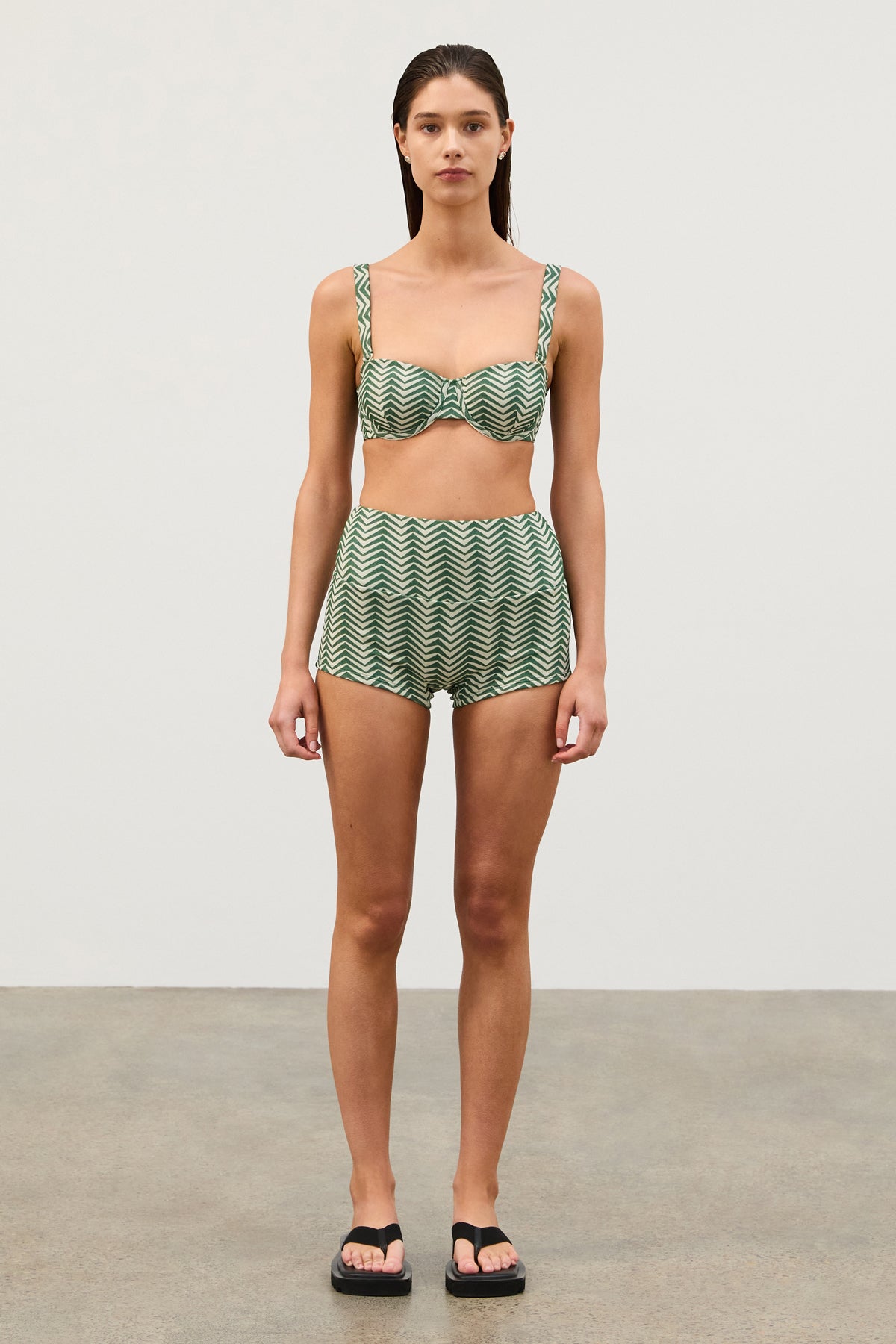 ZULU & ZEPHYR Green Zig Zag Boy Short