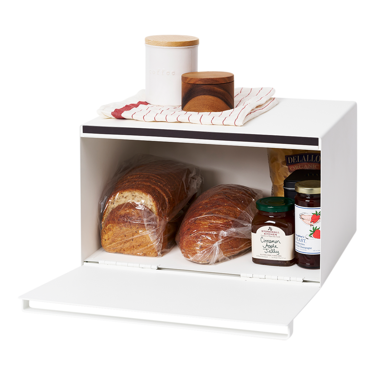 2895 Yamazaki Home Bread Box   Two Styles  Steel  Horizontal  Supports 22.2 pounds  Handle  No Assembly