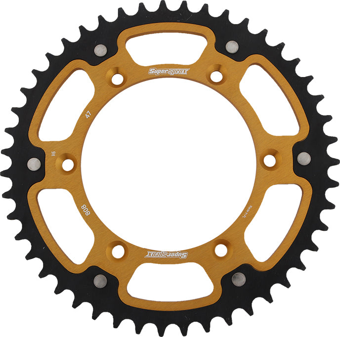 SUPERSPROX Rear Stealth Sprocket Alu/Stl 47t 520 Gld Kaw/Suz