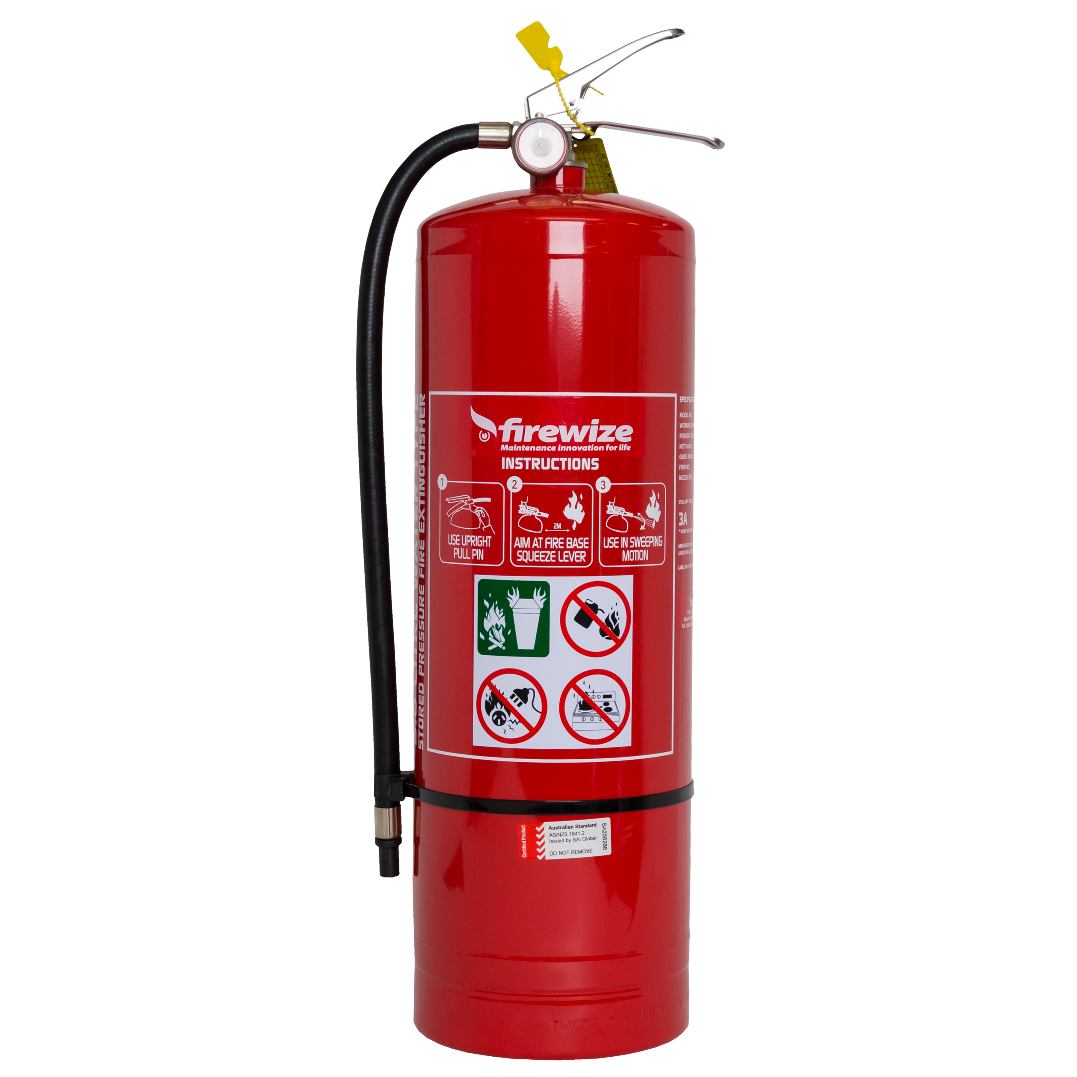 FIREWIZE Air Water 9.0Lt Fire Extinguisher