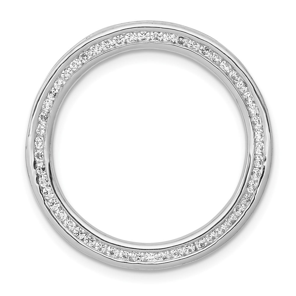 2864 14K White Gold Lab Grown Diamond Circle Pendant (0.48ct  VS  G H)