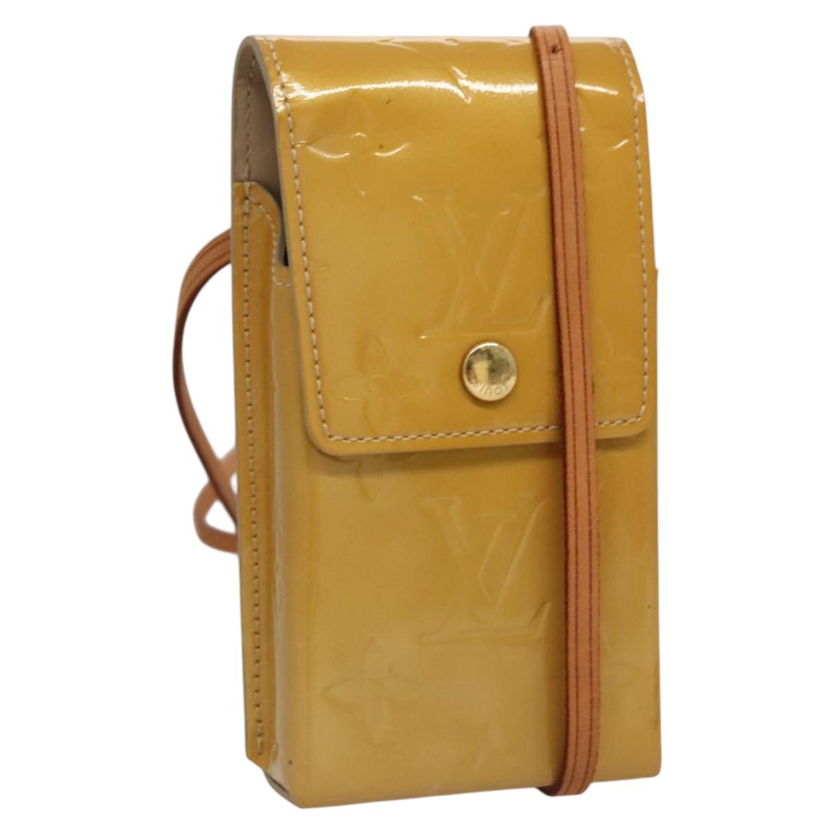 LOUIS VUITTON Monogram Vernis Walker Wallet Beige M91074 LV Auth BA736