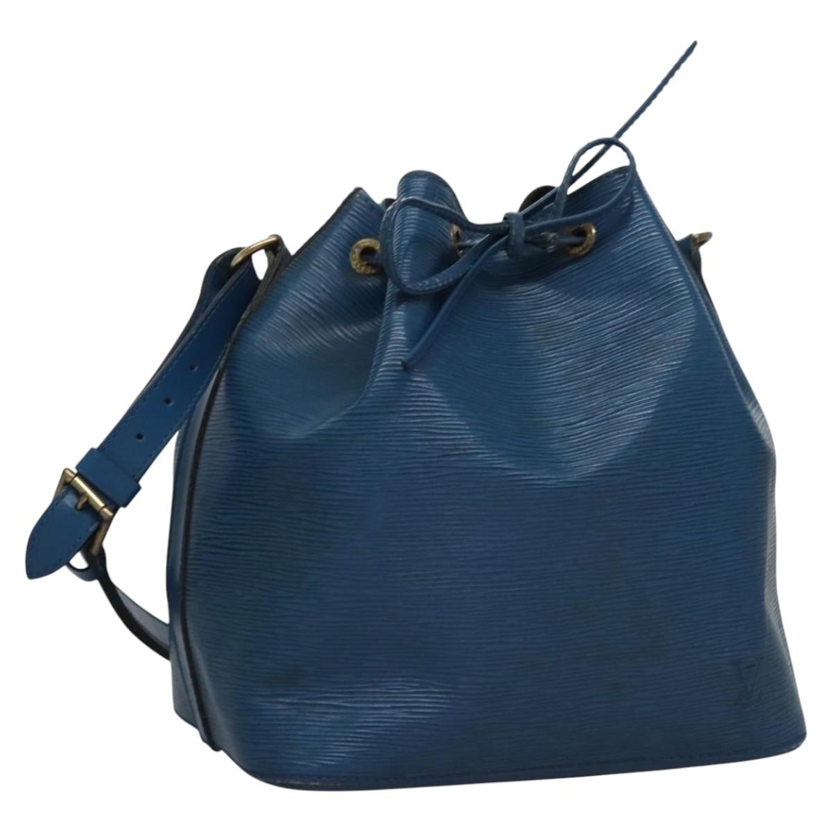LOUIS VUITTON Epi Petit Noe Shoulder Bag Blue M44105 LV Auth BD825