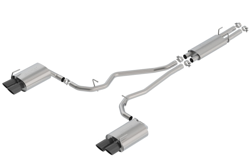 Borla 2020 Ford Explorer ST 3.0L V6 2.25in S type Exhaust   Black Chrome Tips