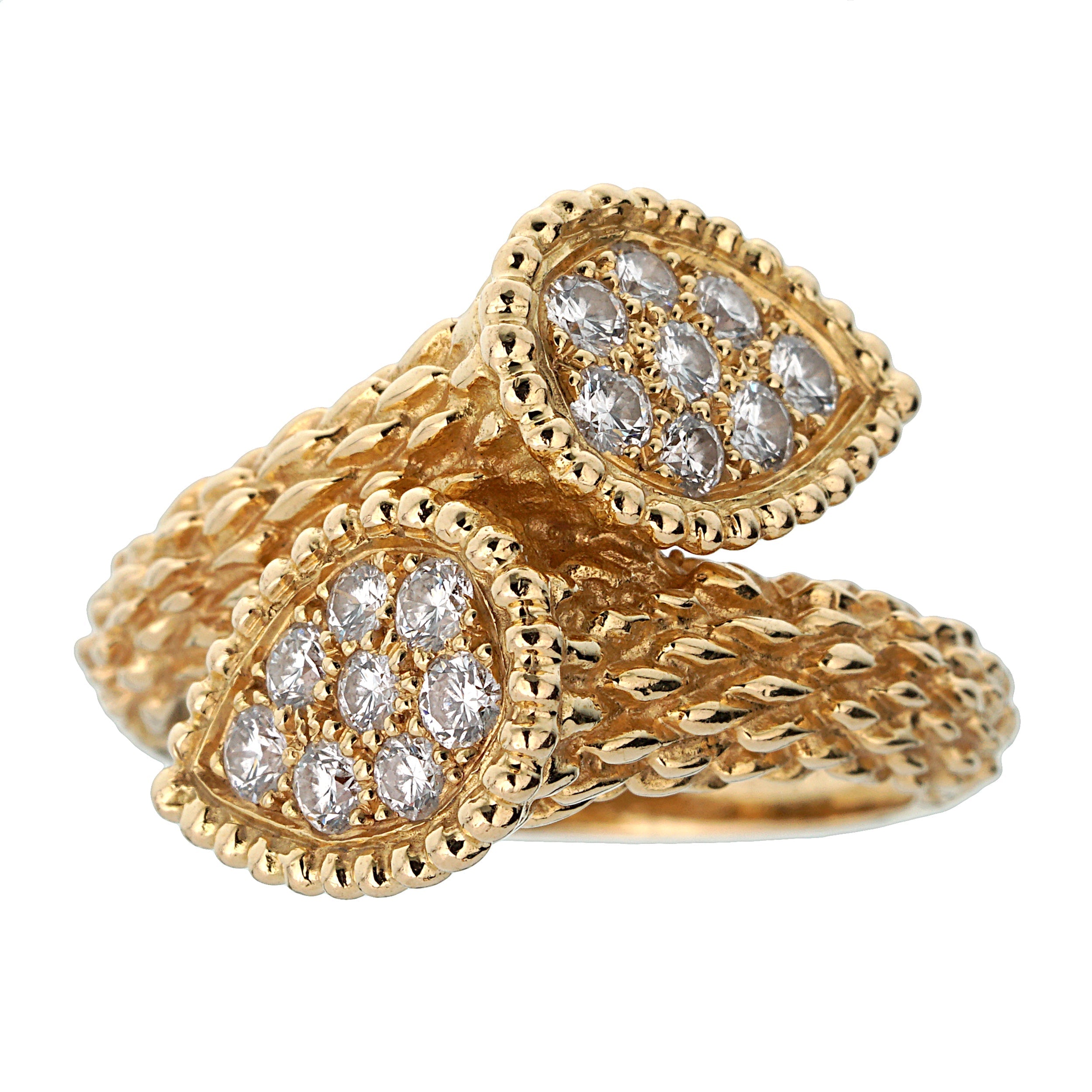 Boucheron Toi et Moi Serpent Bohème Diamond 18k Yellow Gold Ring