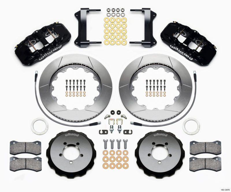 Wilwood AERO6 Front Hat Kit 14.00 1999 2012 Subaru WRX w/Lines