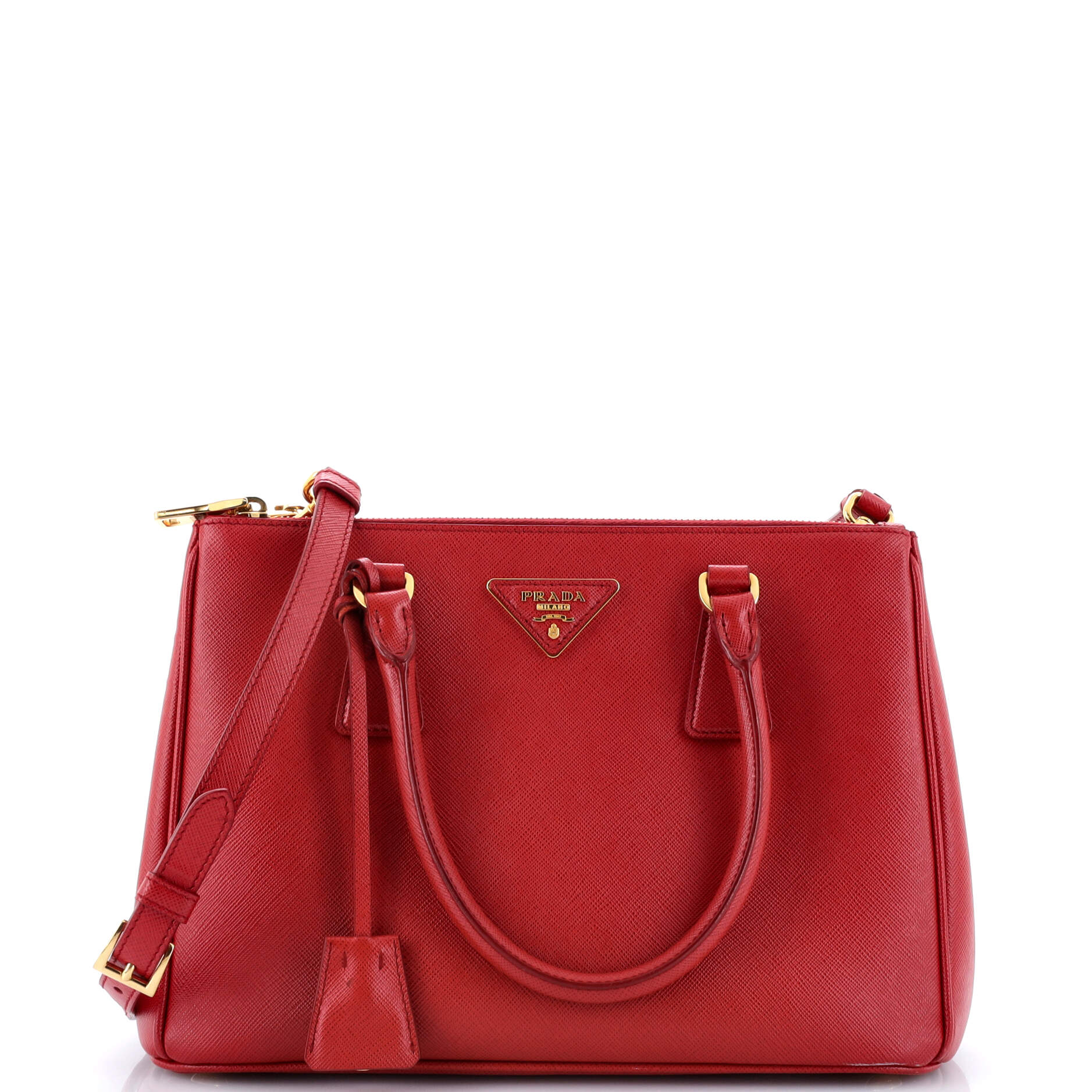 2860 Double Zip Lux Tote Saffiano Leather Small