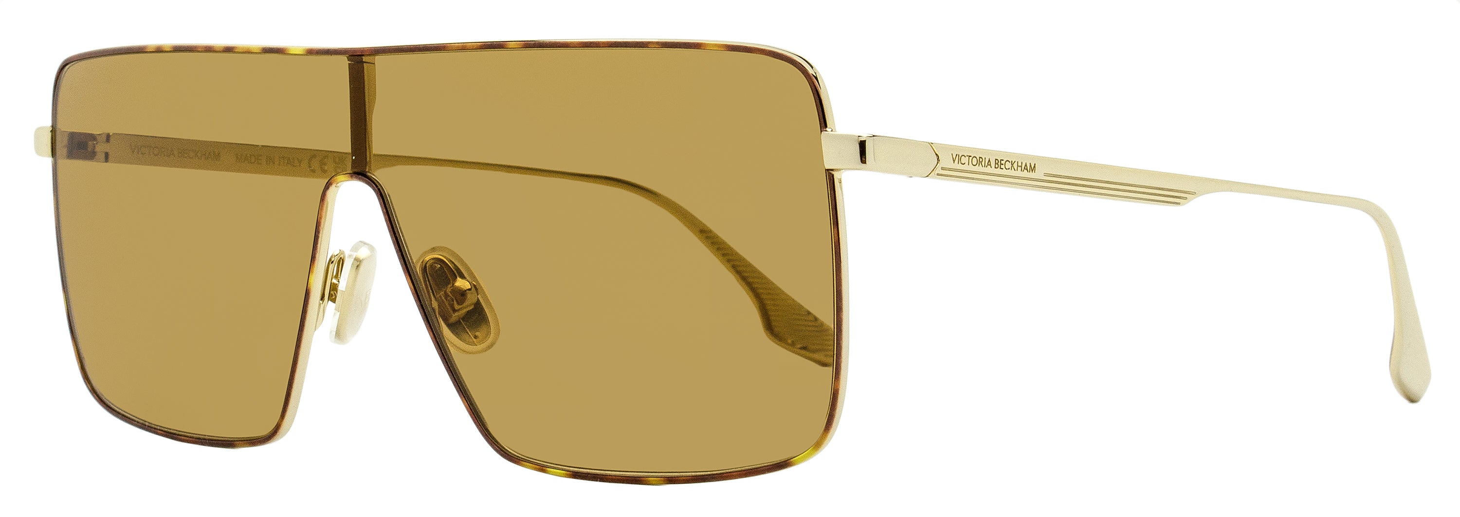 2279 Victoria Beckham Women's Shield Sunglasses VB238S 723 Gold 58mm