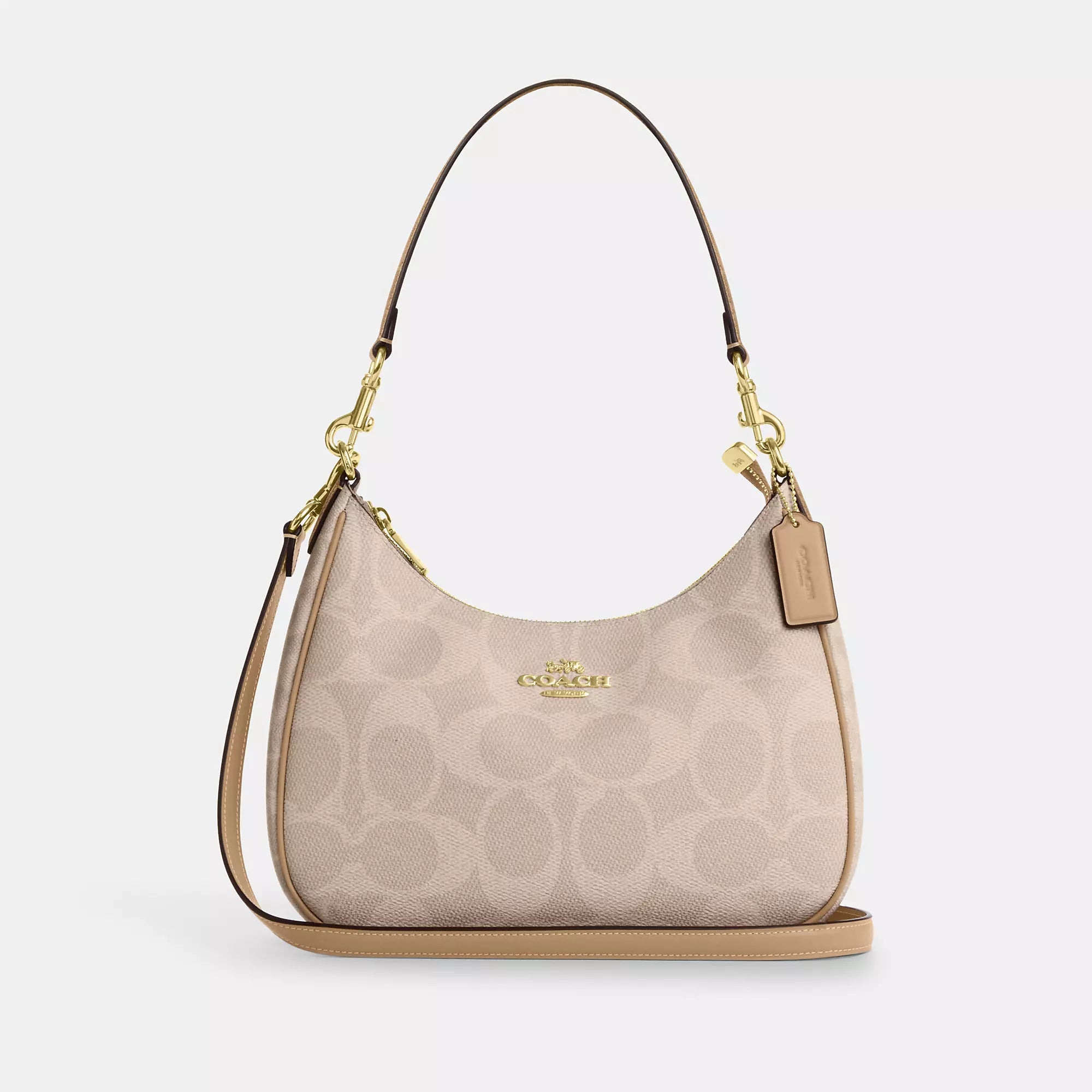 2037 Coach Outlet Teri Hobo Bag In Blocked Signature Canvas