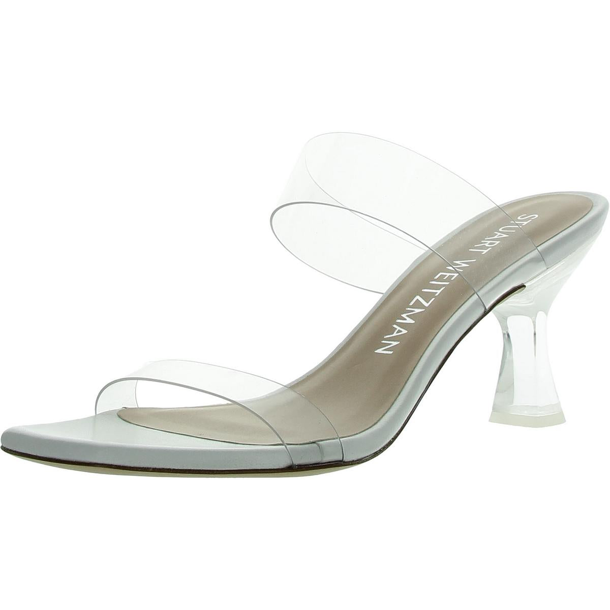 2485 Womens Solid Leather Slide Sandals