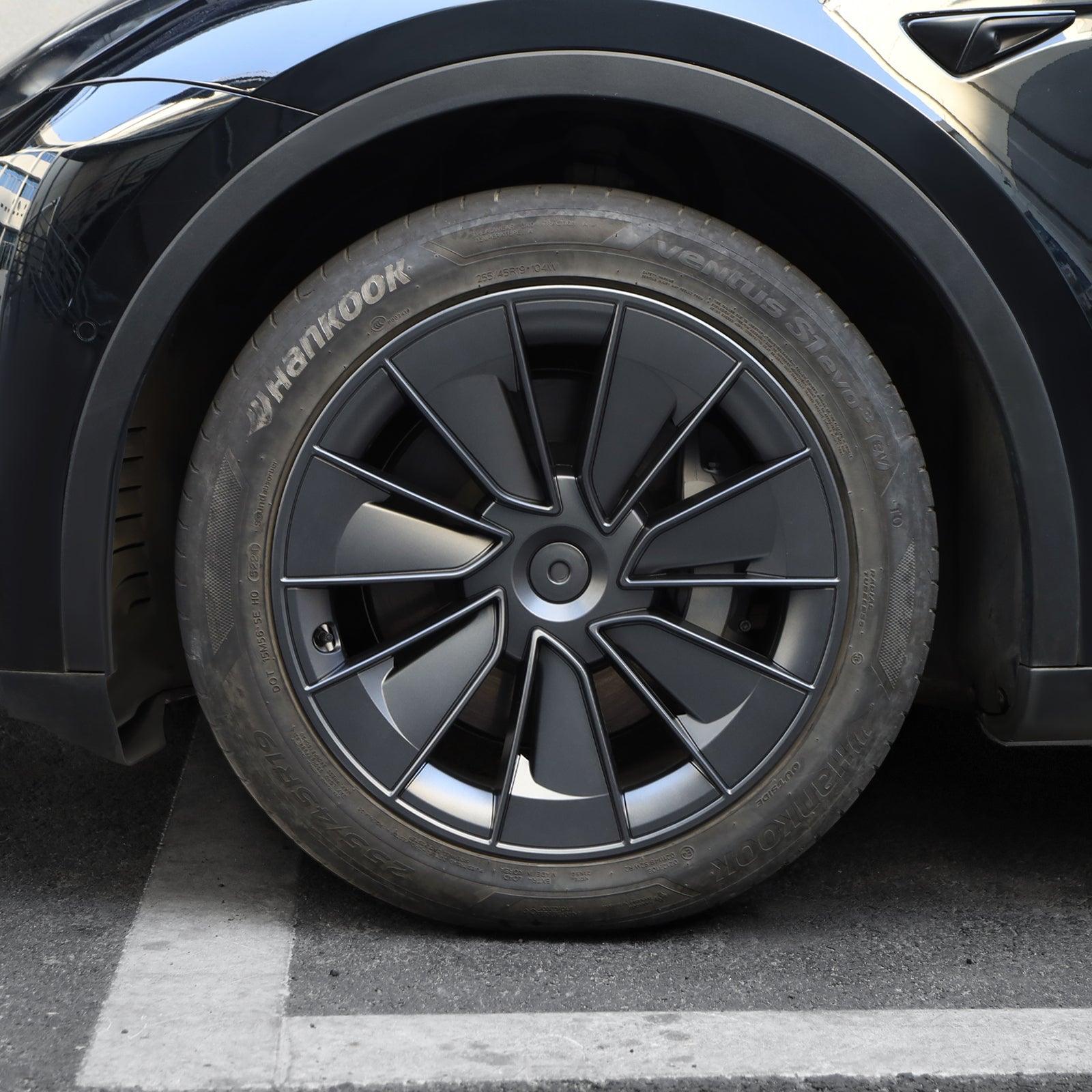 EVOOOR Model Y 19" Gemini Wheel Hubcaps (Set of 4) for Tesla Model Y   Inspired by Model 3 Highland Performance 20'' Forged Wheels