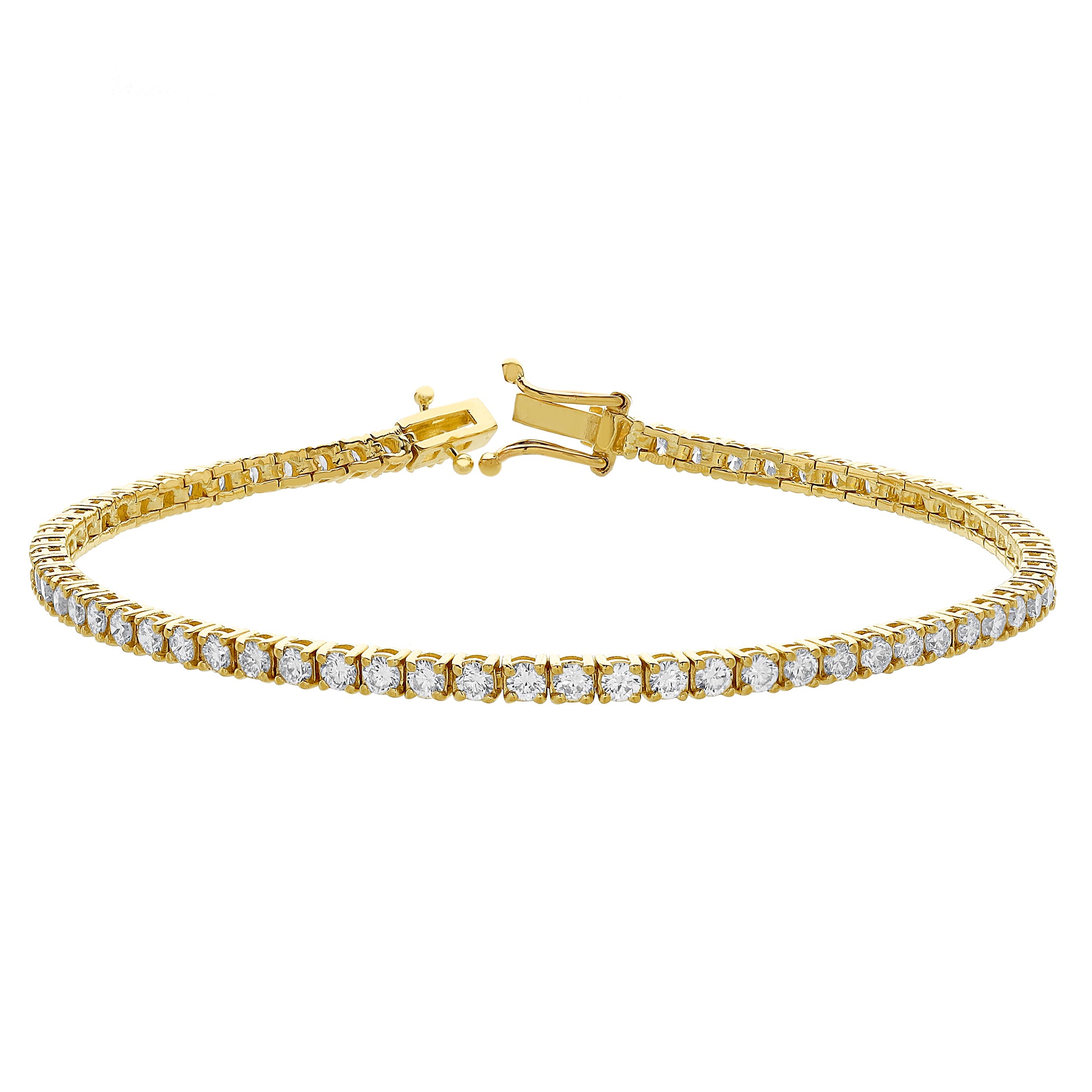 3939 LMJ LoveGrown 10K Yellow Gold Lab Grown Diamond Tennis Bracelets   3.09 Cts