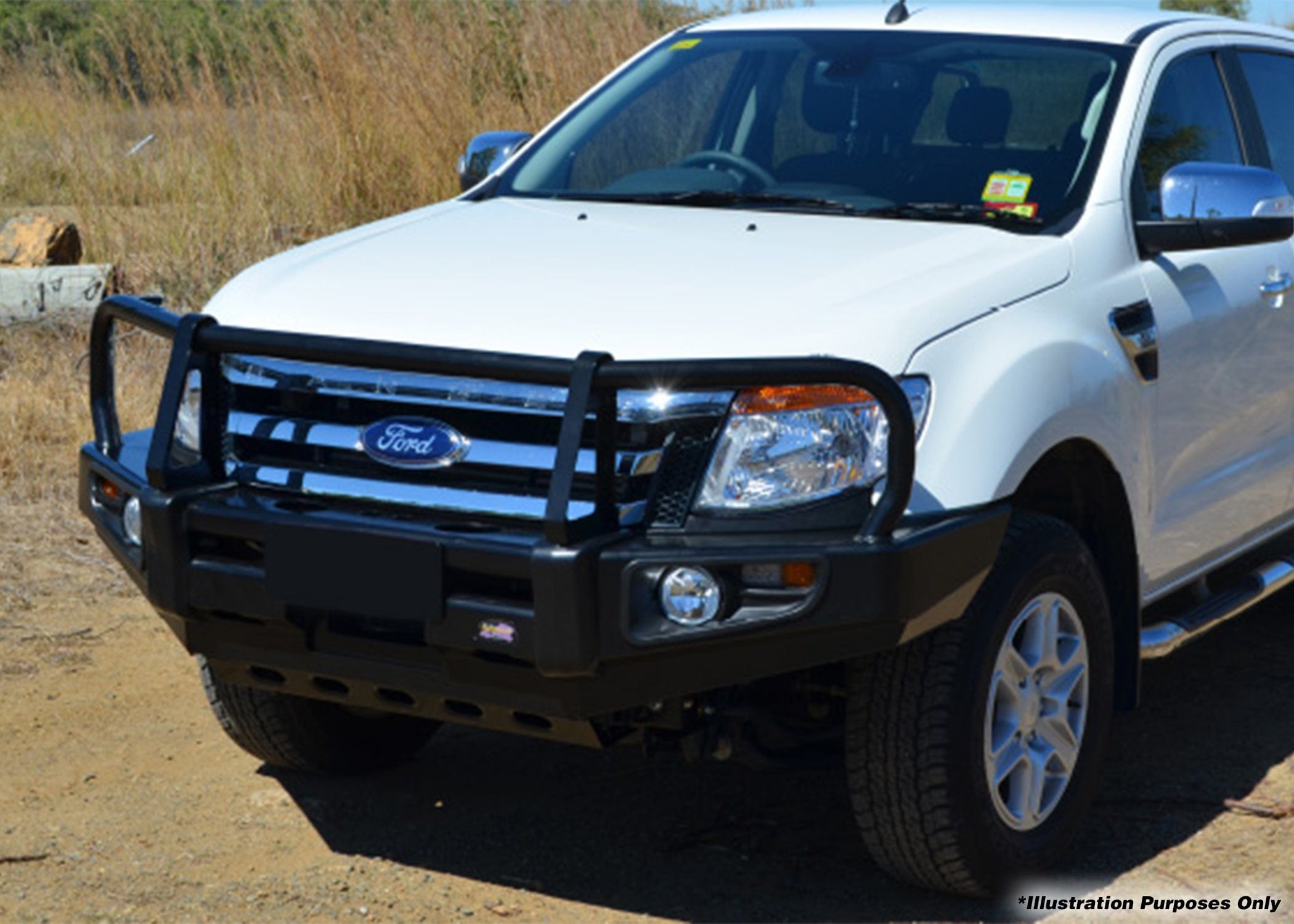 DOBINSONS BULL BAR BLACK DELUXE FOR FORD RANGER PX, T6   BU19 3686