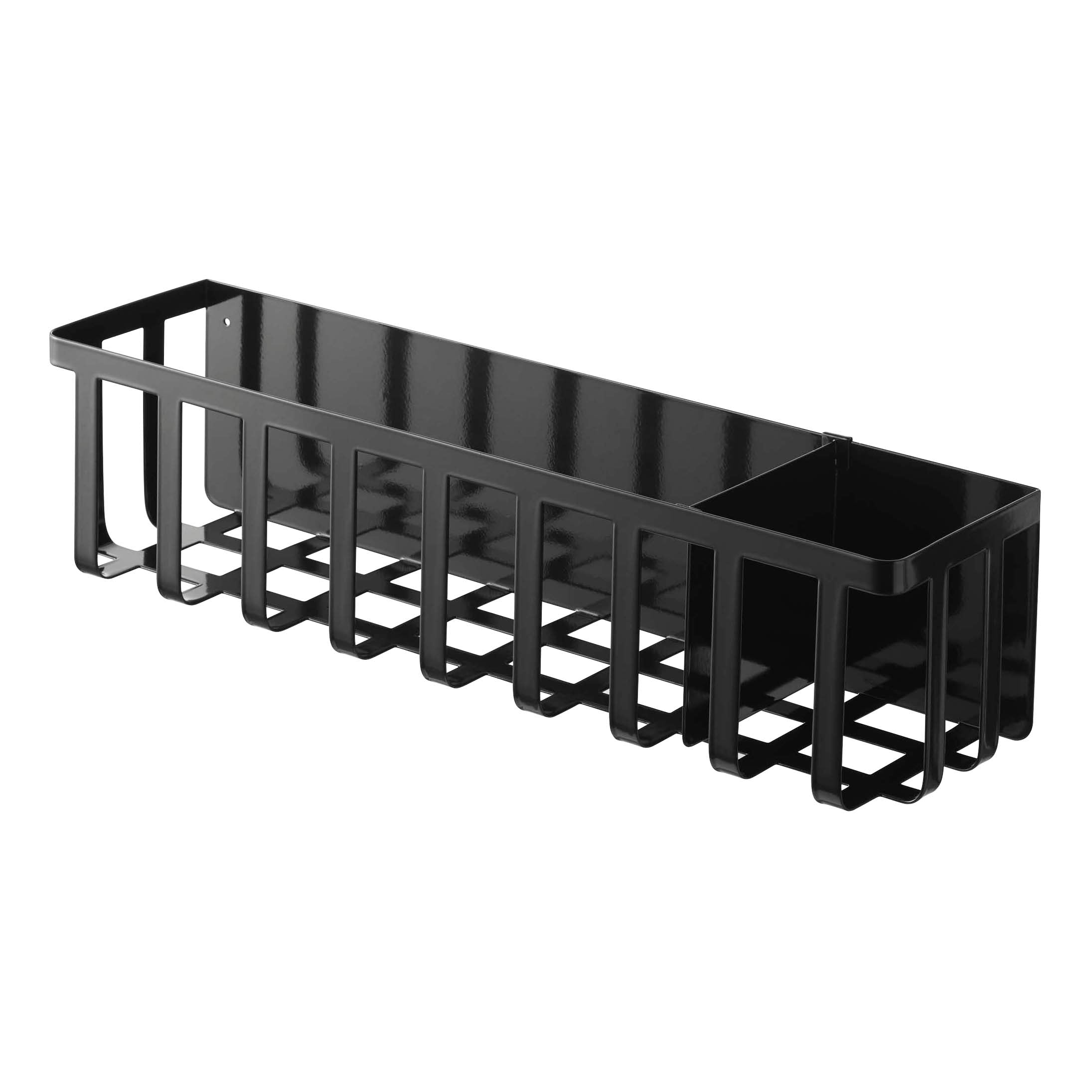2895 Yamazaki Home Magnetic Storage Basket  Steel  Magnetic  Sliding Divider  No Assembly