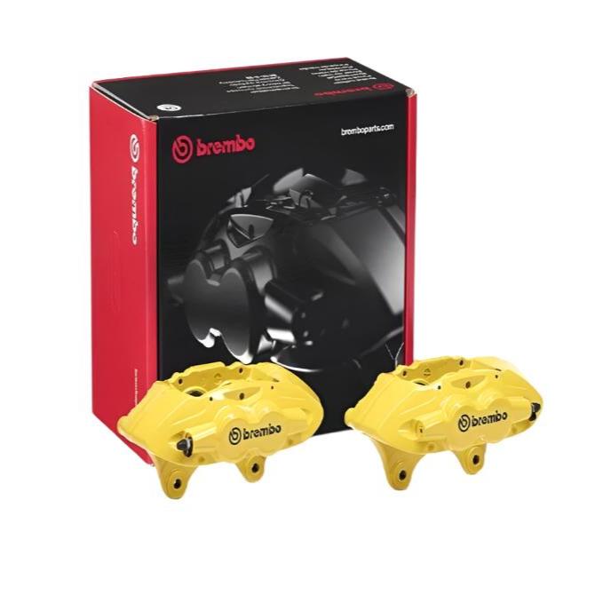 Brembo OE 16 21 BMW M2/15 18 M3/15 20 M4 Hydraulic Front X Style Brake Calipers   Yellow