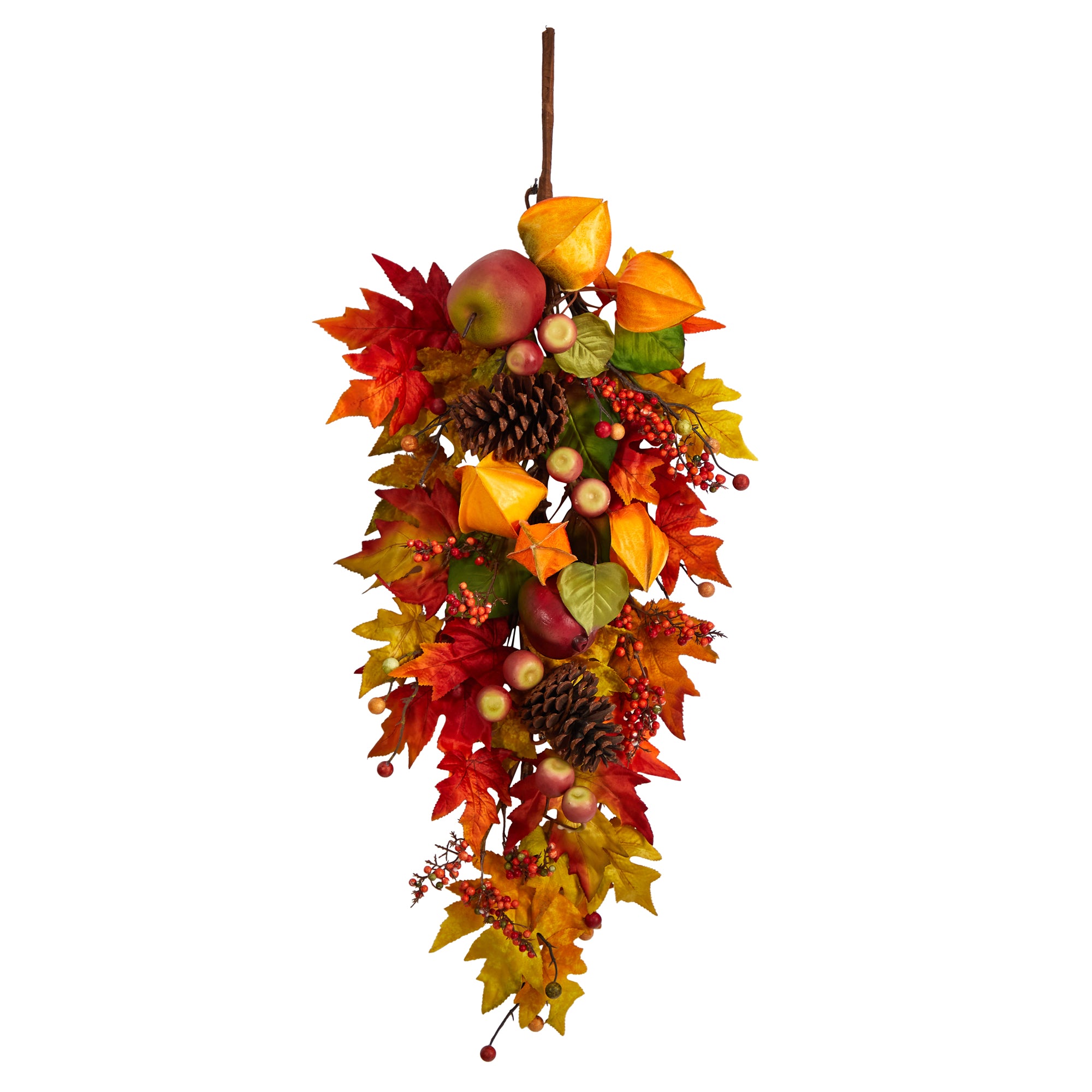 2736 35" Autumn Maple Leaf and Berries Fall Teardrop