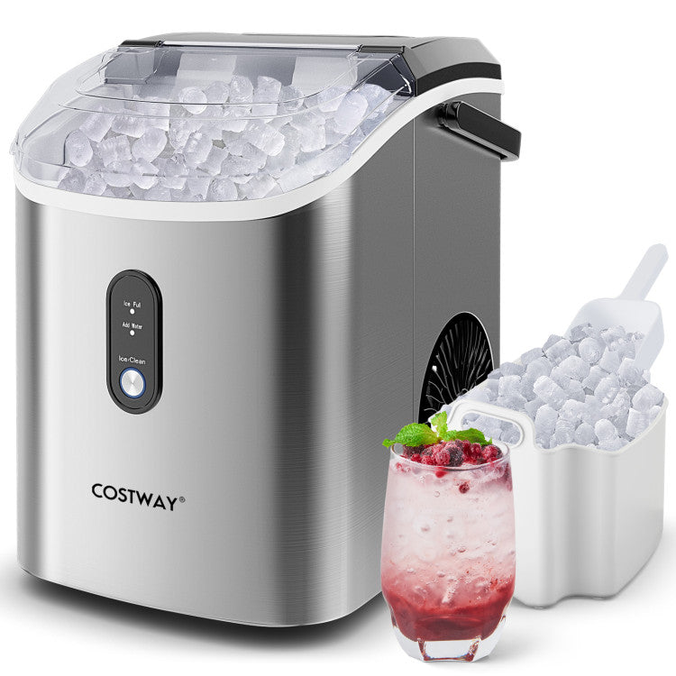 2736 Costway Nugget Countertop Ice Maker with Soft Chewable Pellet Ice